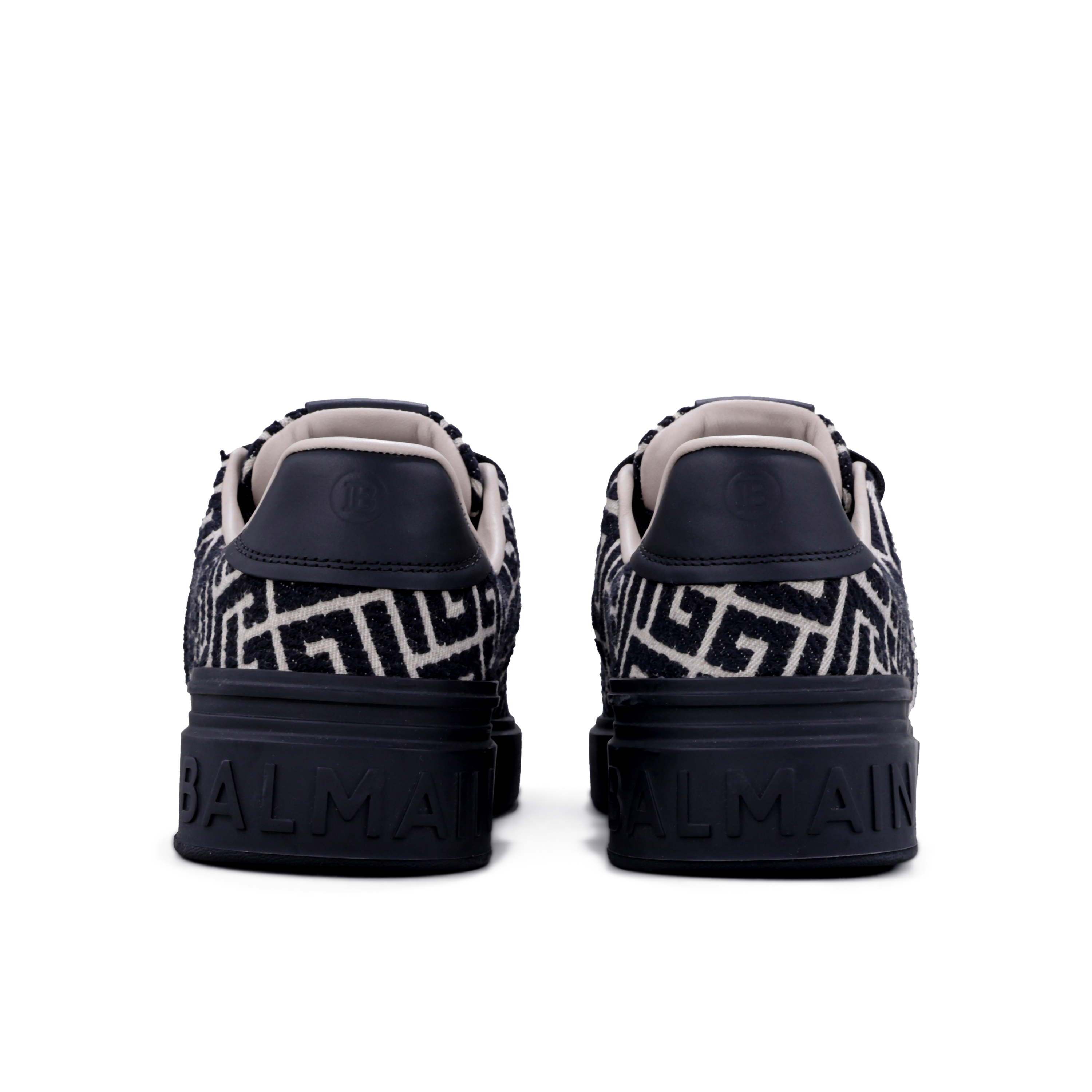 Sneakers Negros Balmain B-Court Monogram Jacquard