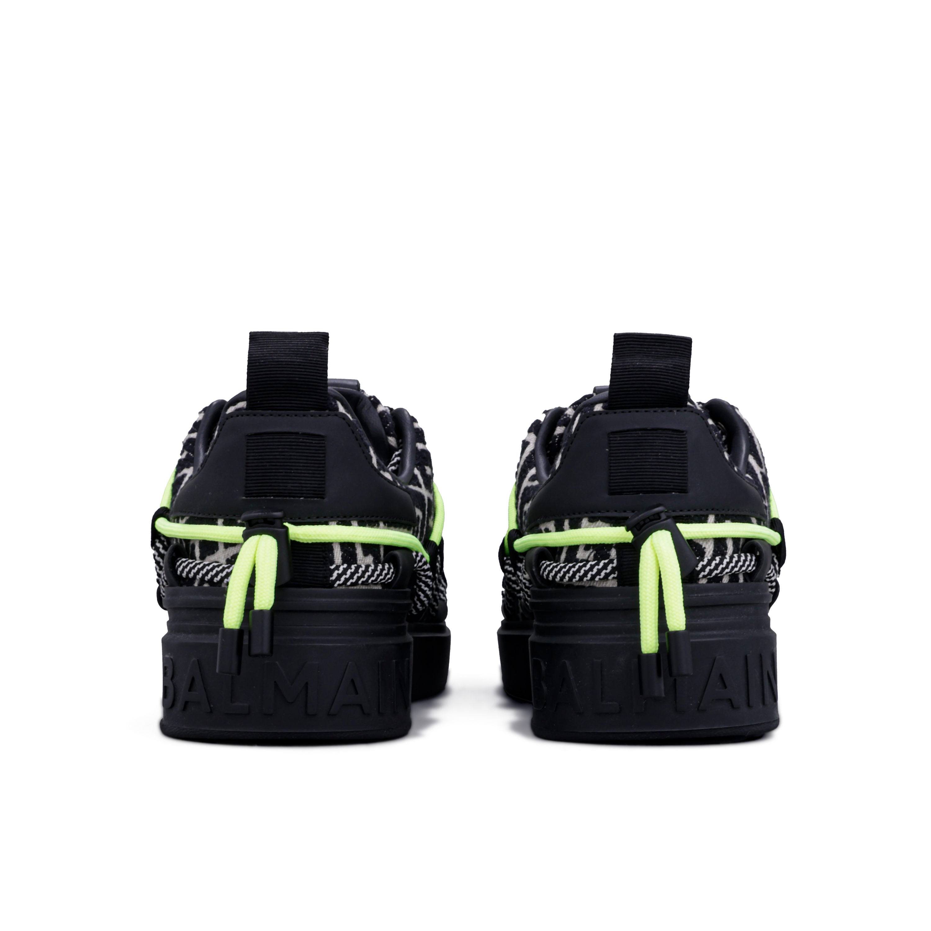 Sneakers Negros Balmain Monogram Fluo Laces