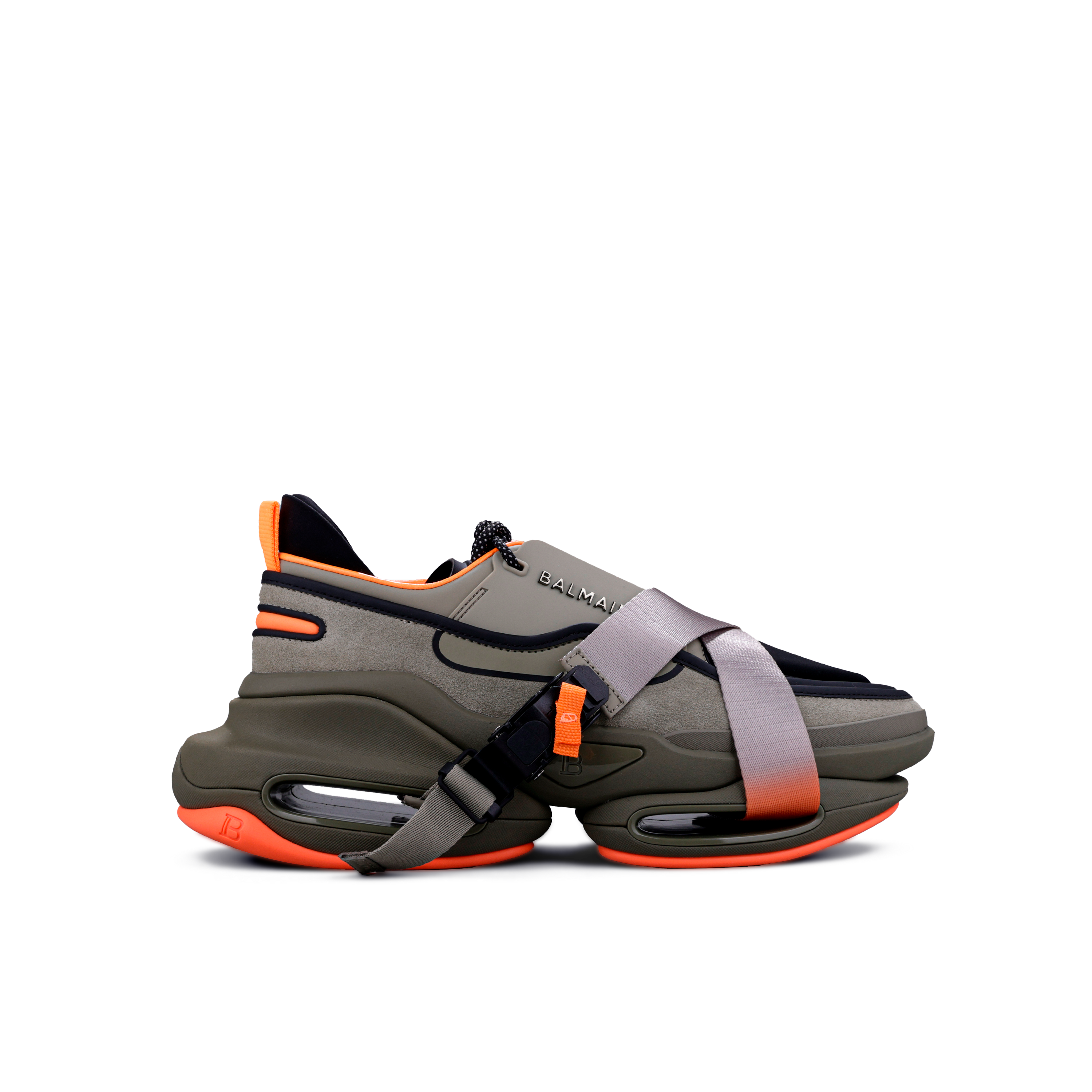 Sneakers Verdes Balmain B-Bold Low-Cuir