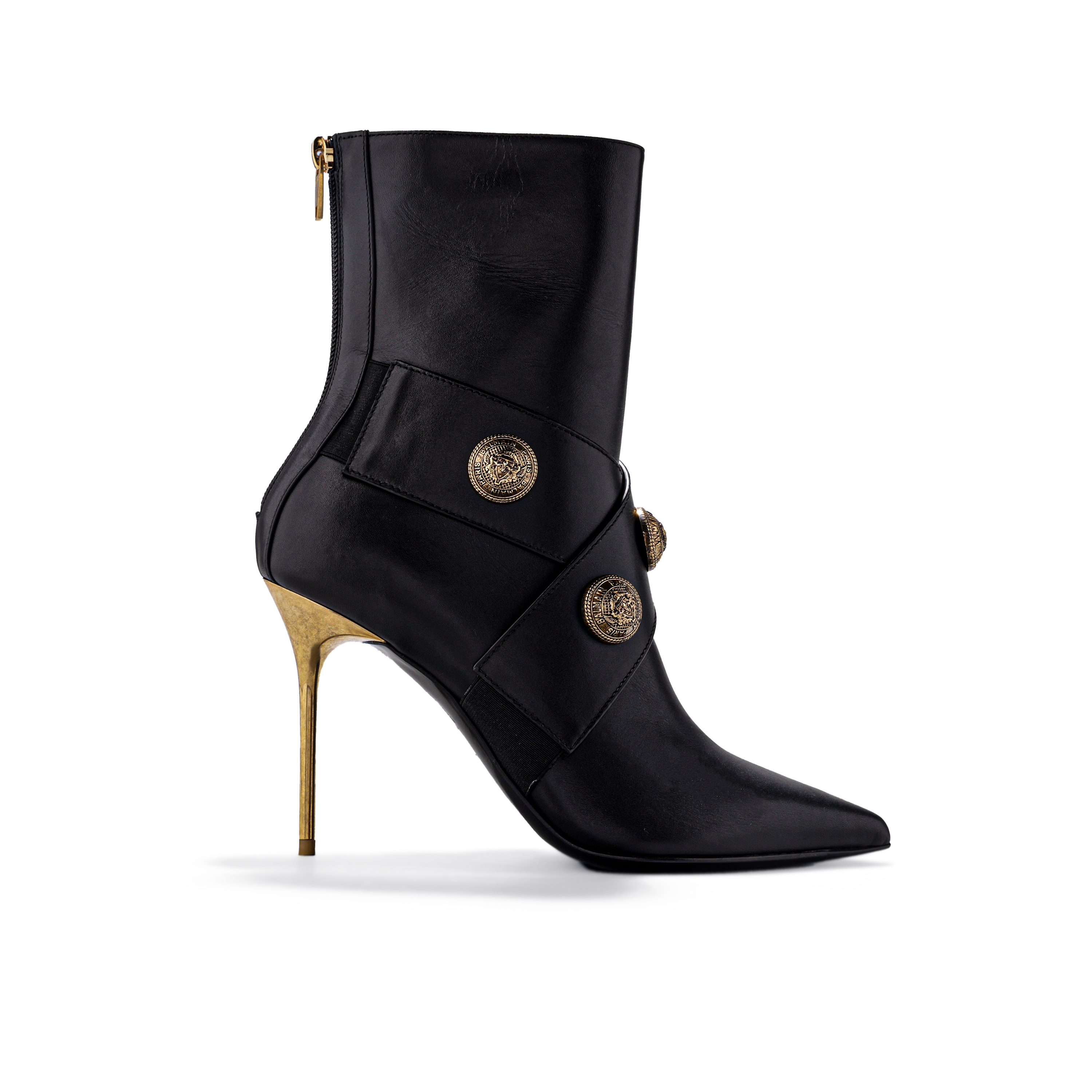 Botas Negras Balmain Alma-Cuir De Veau