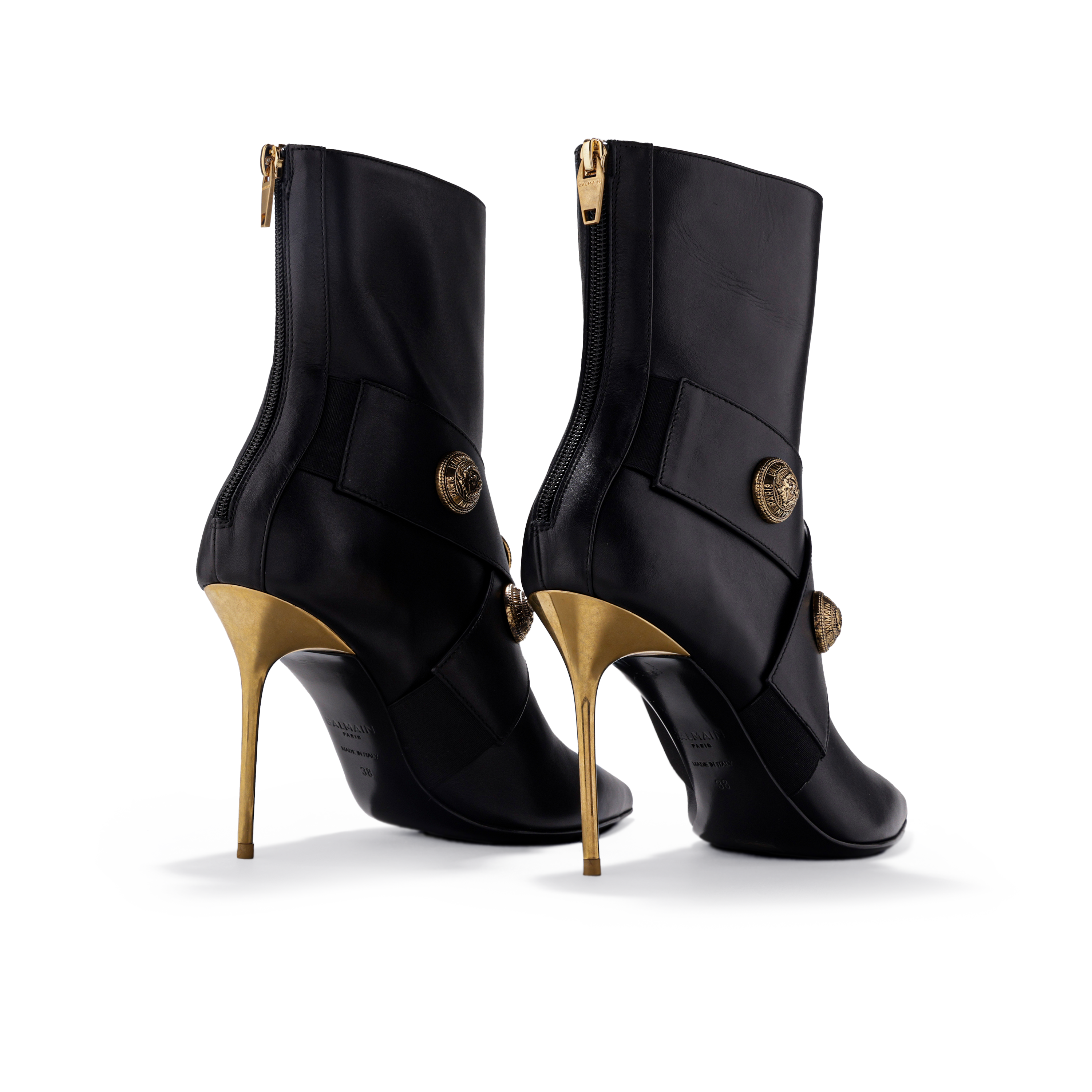 Botas Negras Balmain Alma-Cuir De Veau
