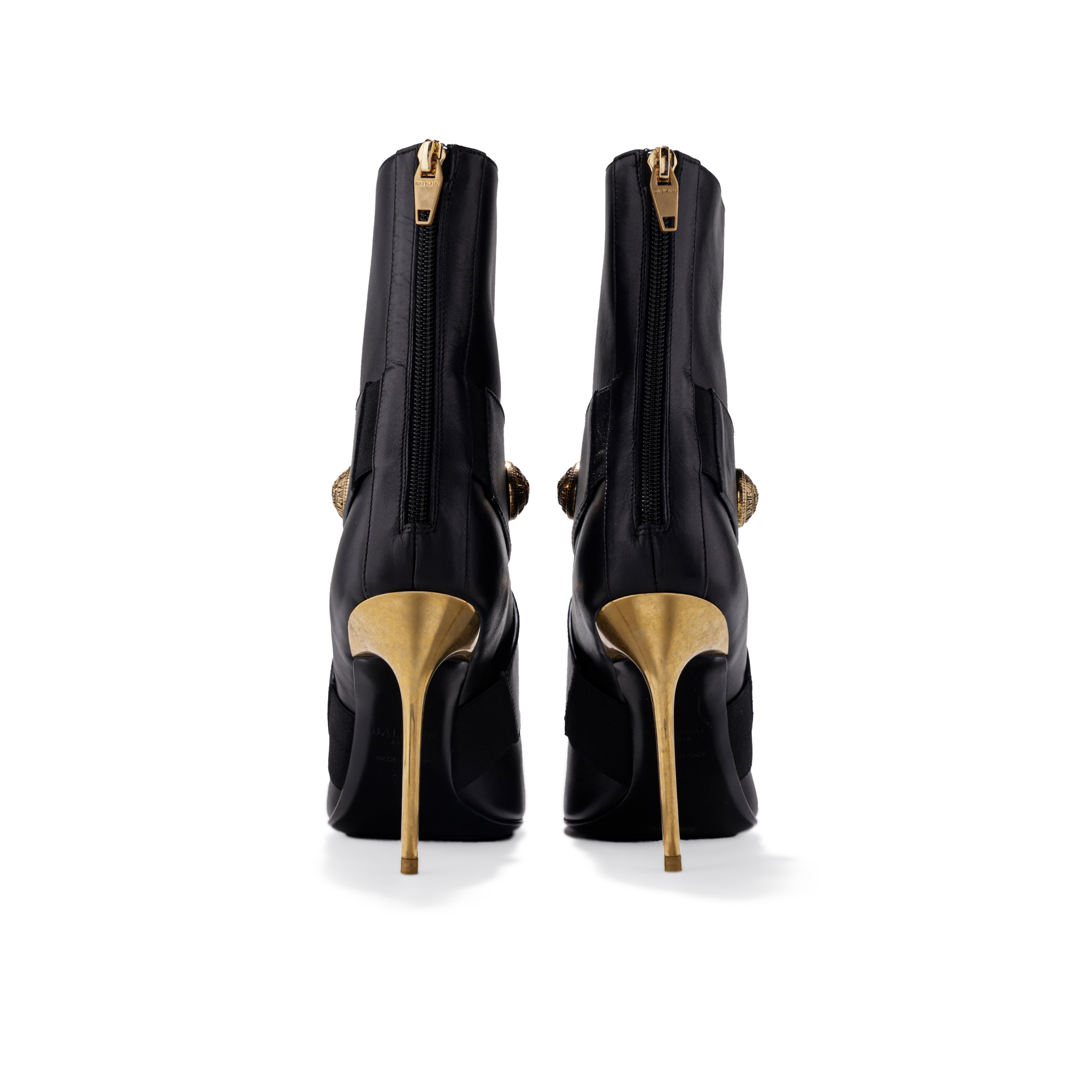 Botas Negras Balmain Alma-Cuir De Veau