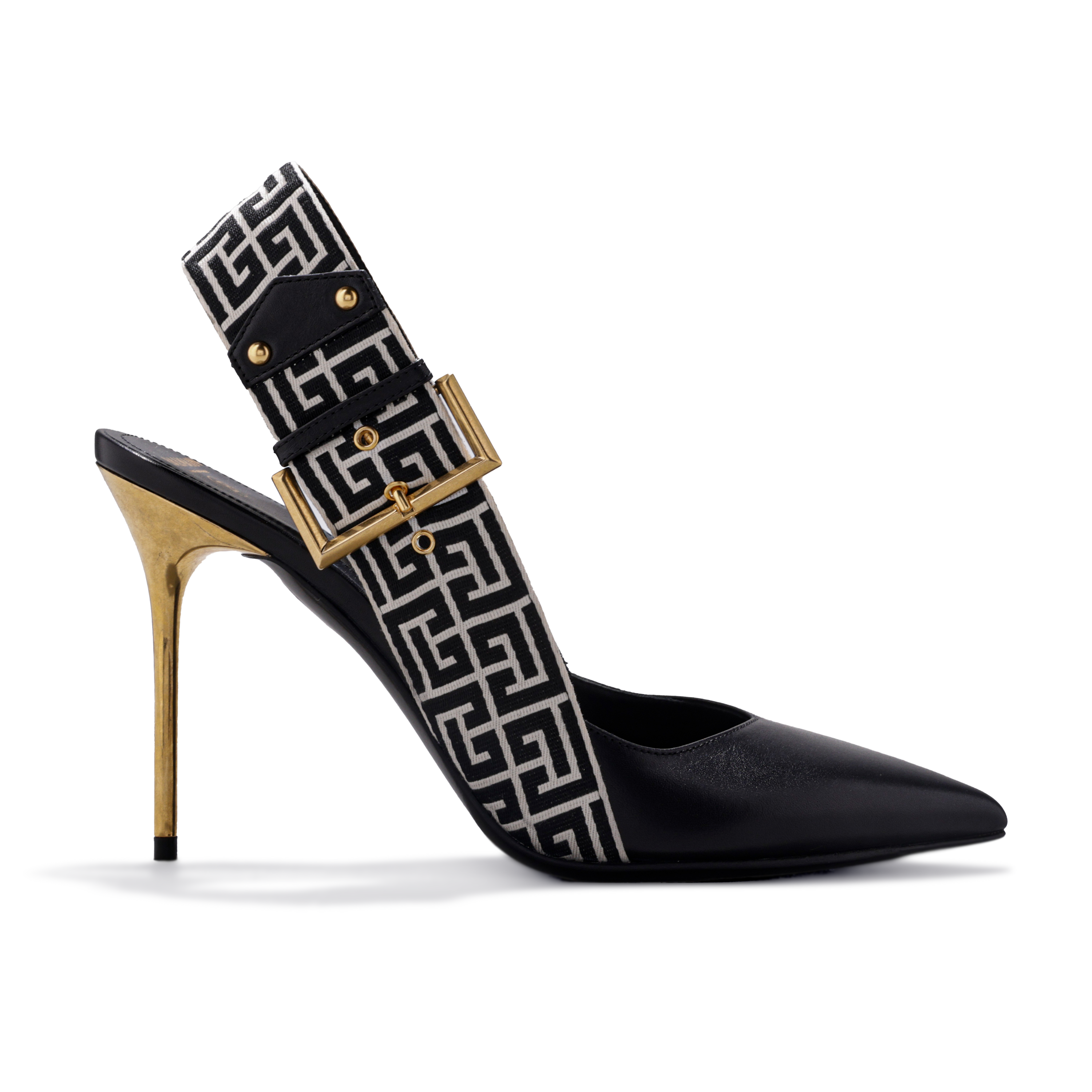 Sandalias Negras Balmain Slingback