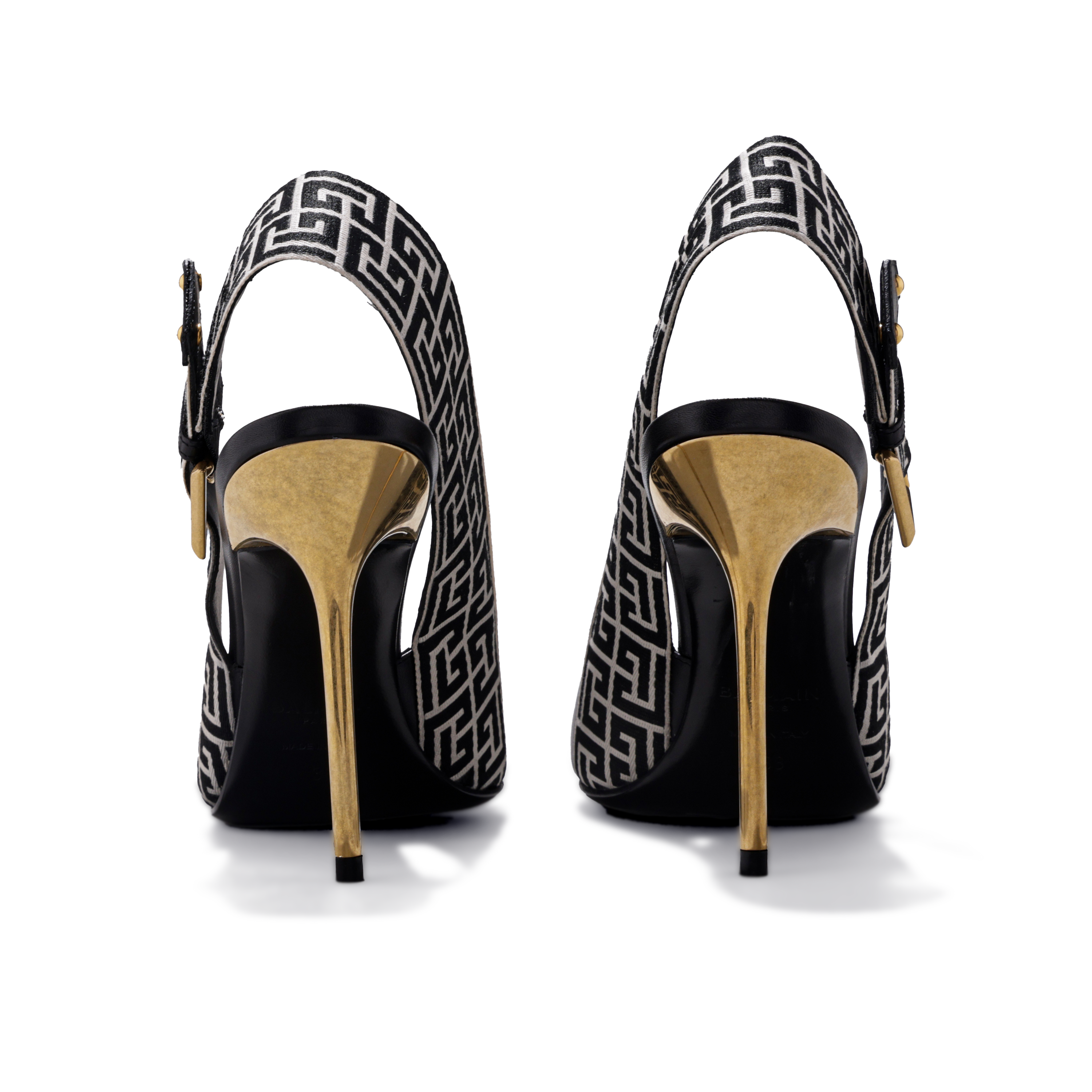 Sandalias Negras Balmain Slingback