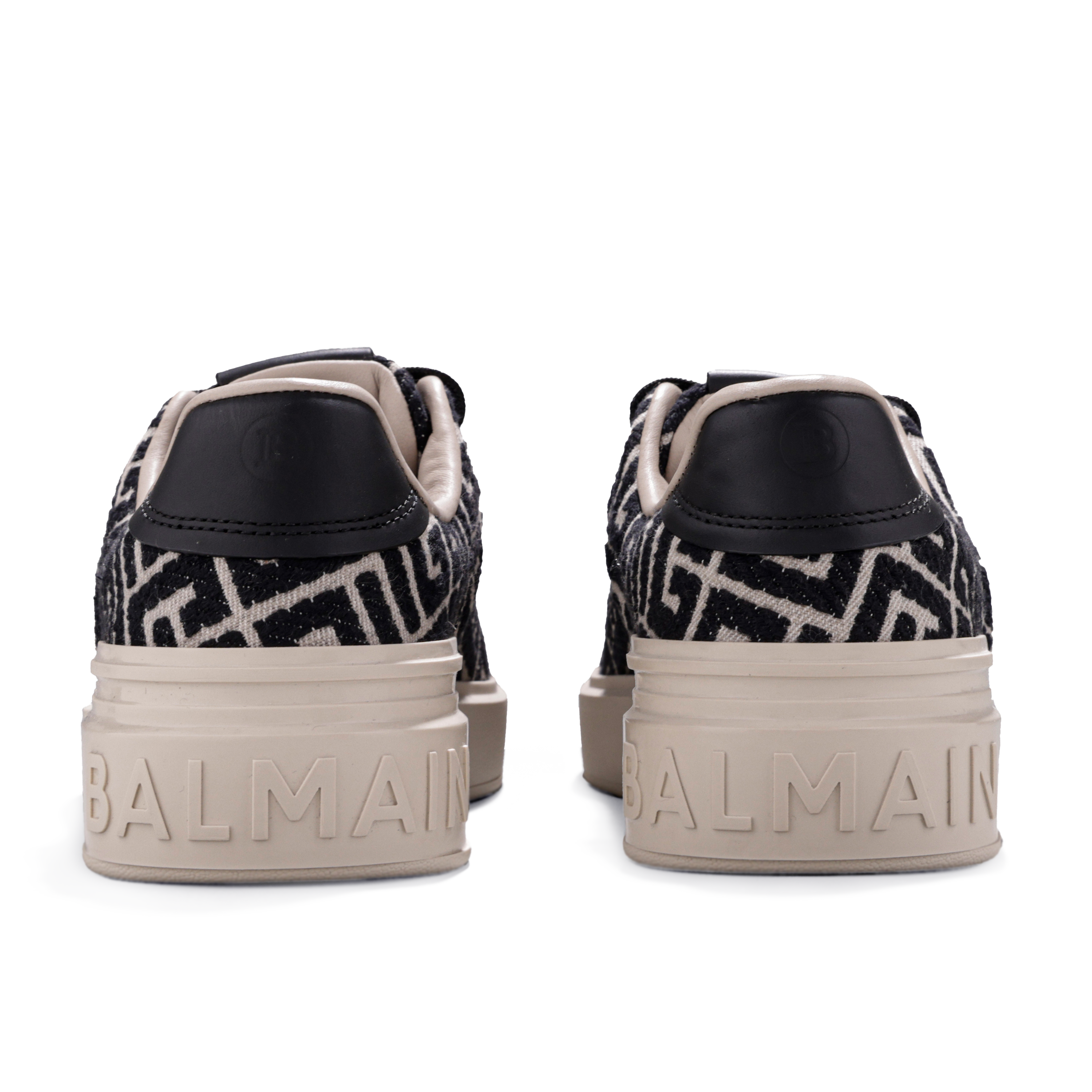 Sneakers Beige Balmain B-Court Monogram