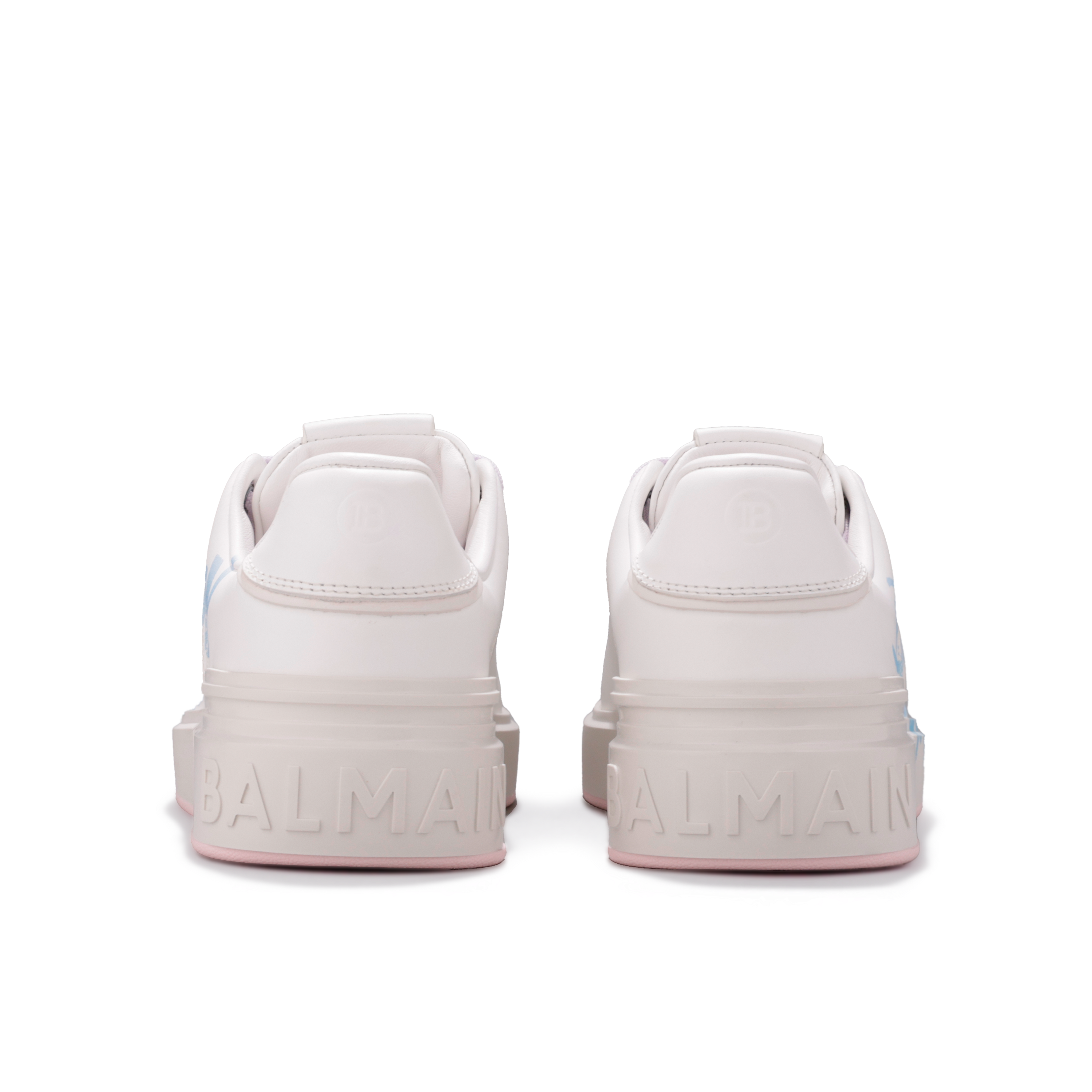Sneakers Blancos Rosado Balmain B-Court Sign