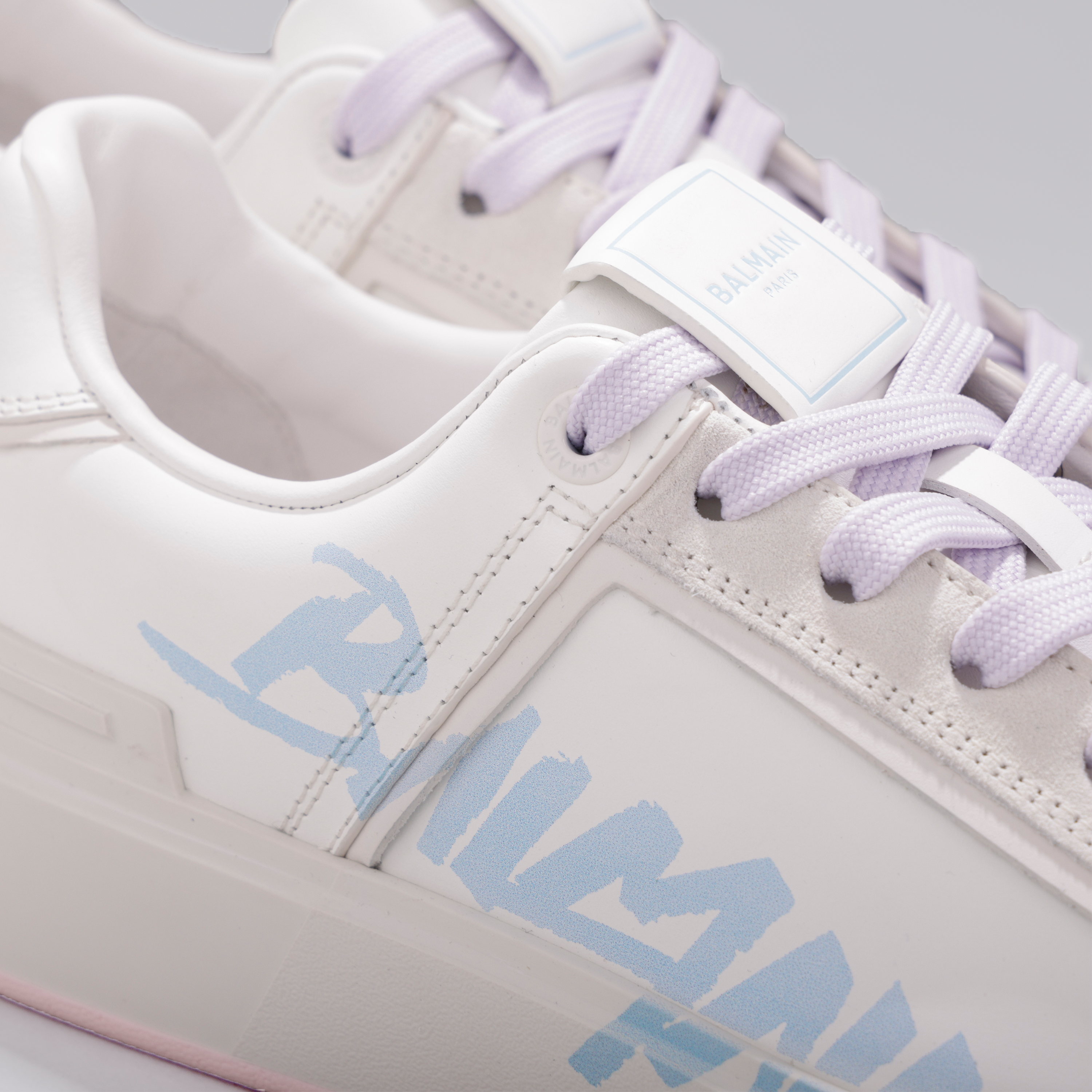 Sneakers Blancos Rosado Balmain B-Court Sign