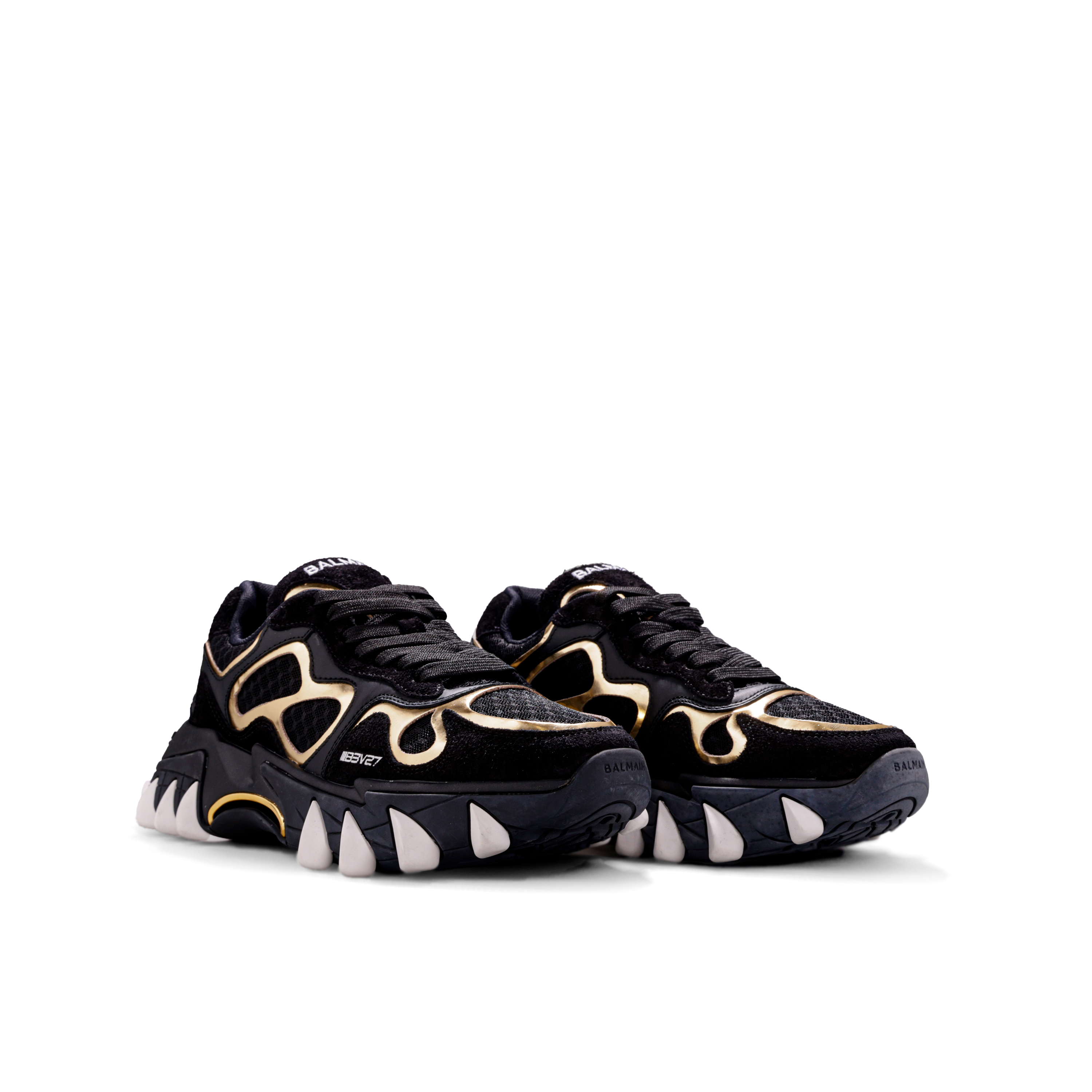 Sneakers Negros Dorado Balmain B-East