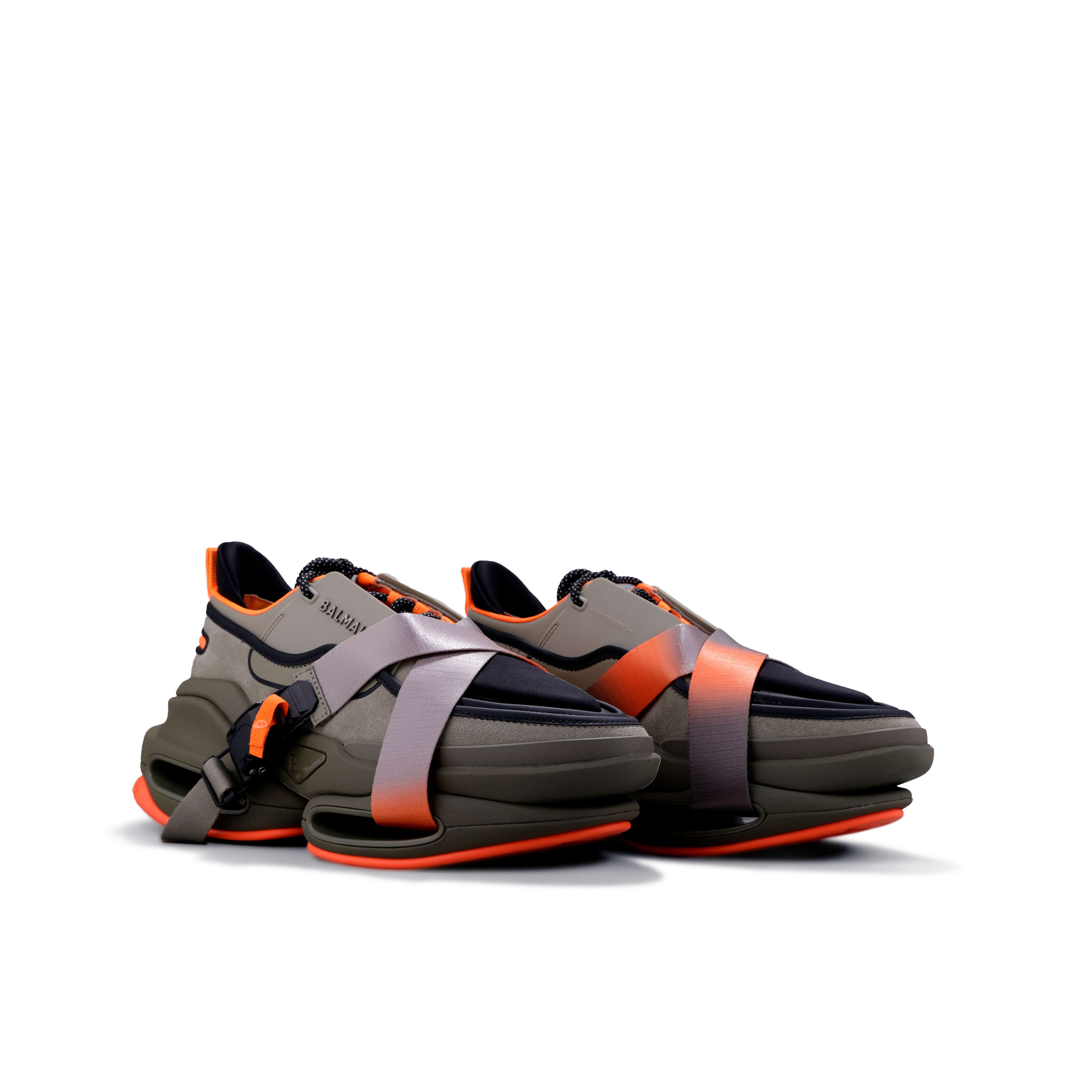 Sneakers Verdes Balmain B-Bold Low-Cuir