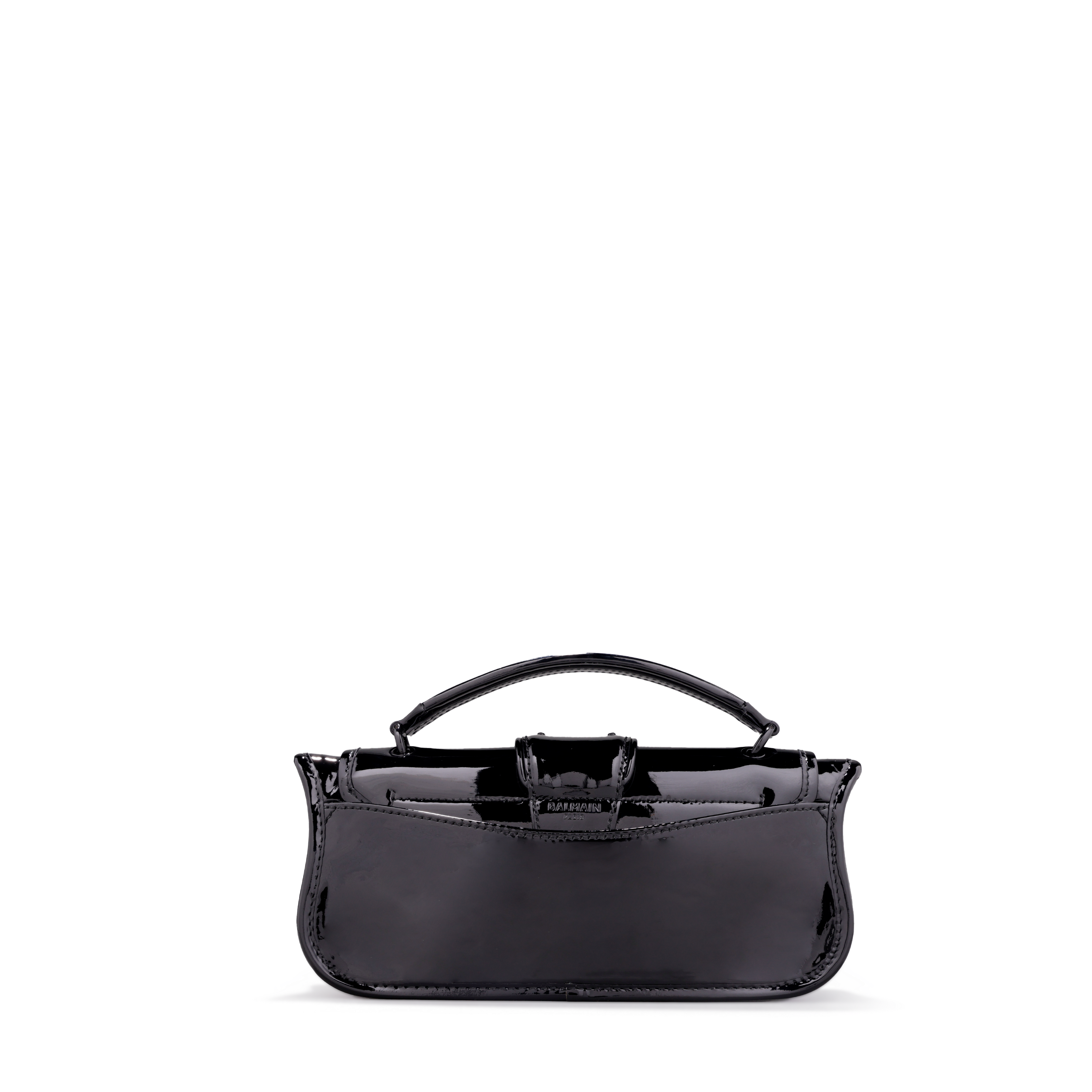 Cartera Negra Balmain Pouch-Cuir Vernis