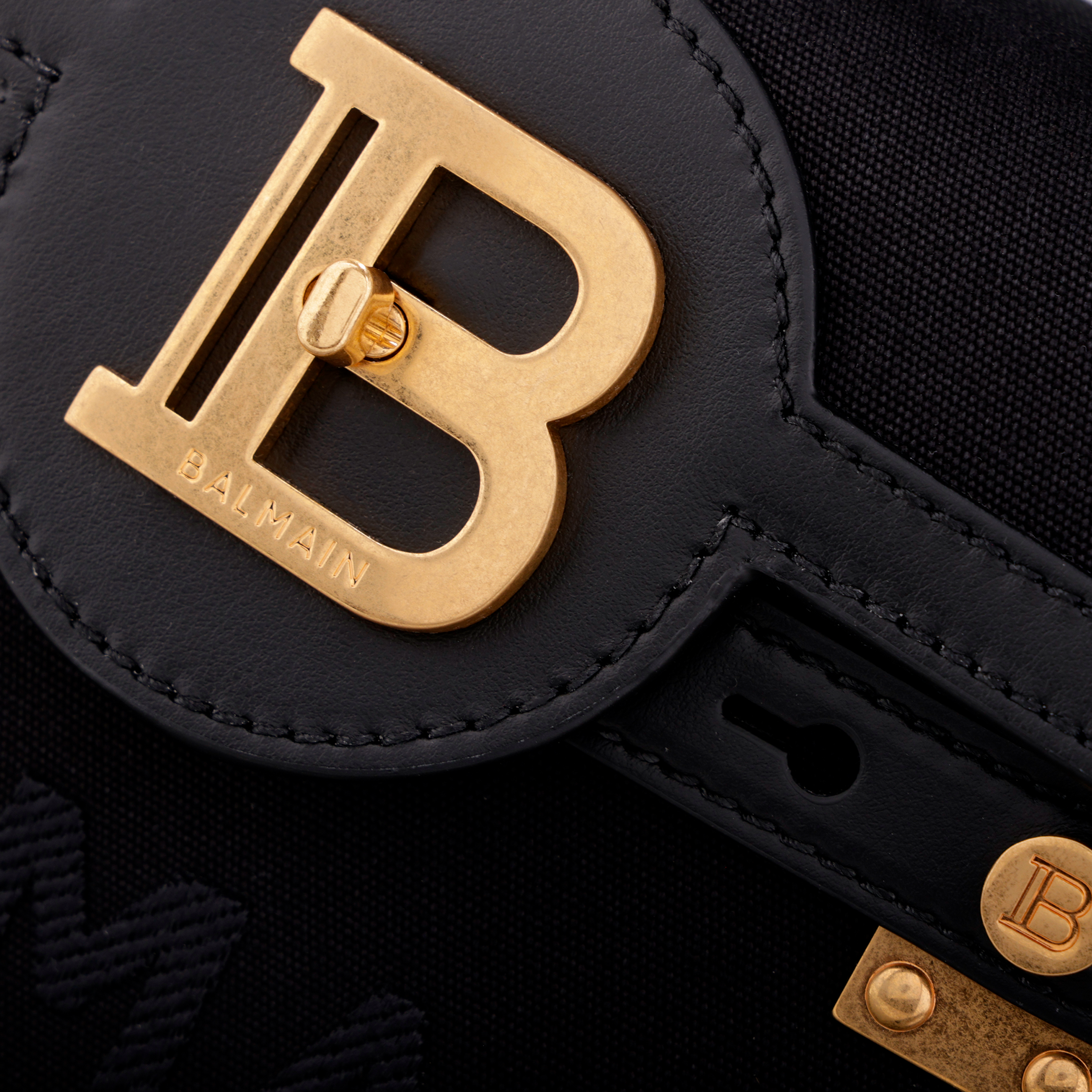 Cartera Negra Balmain Bbuzz 23-Toile&Cuir