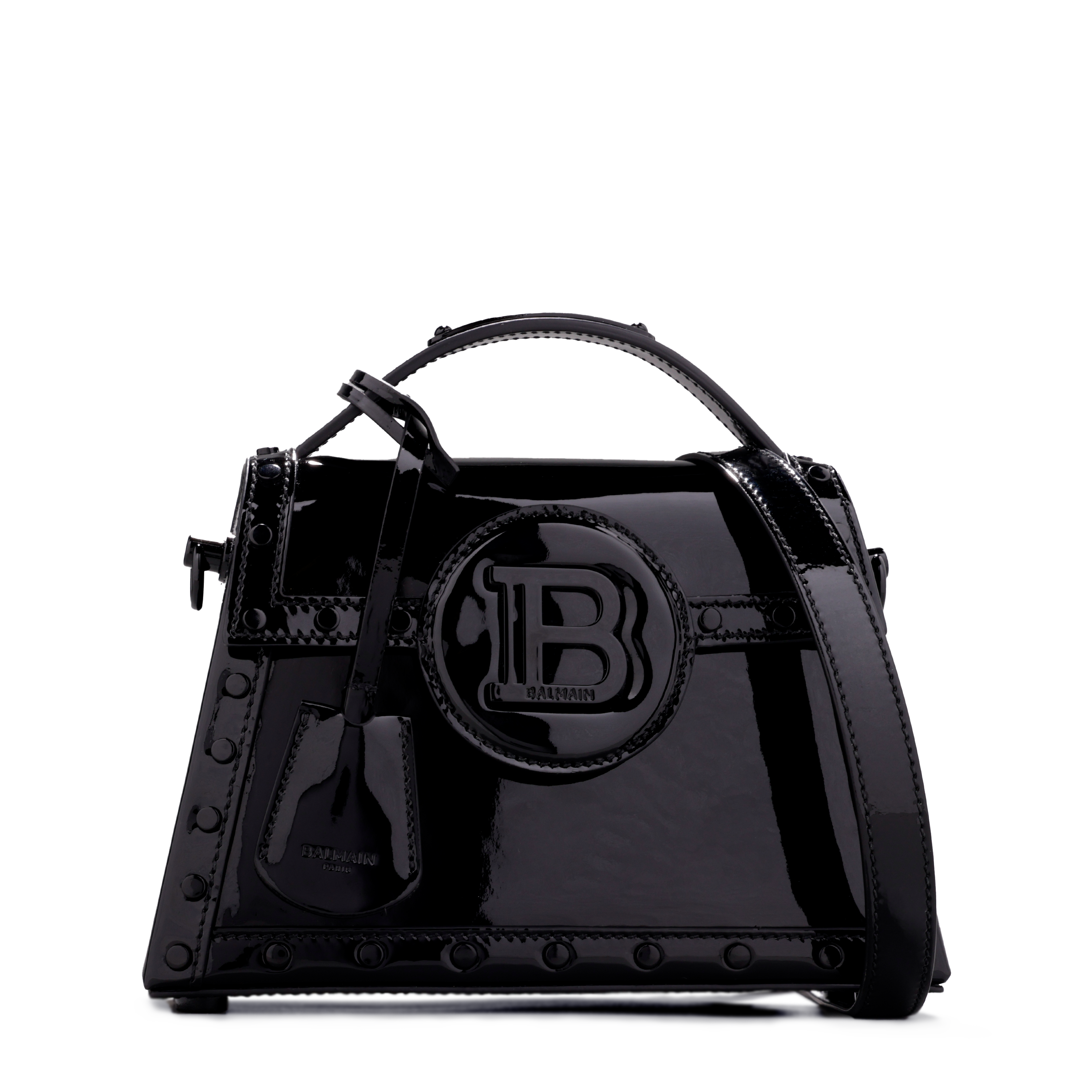 Cartera Negra Balmain Bbuzz Dynasty-Cuir Vernis