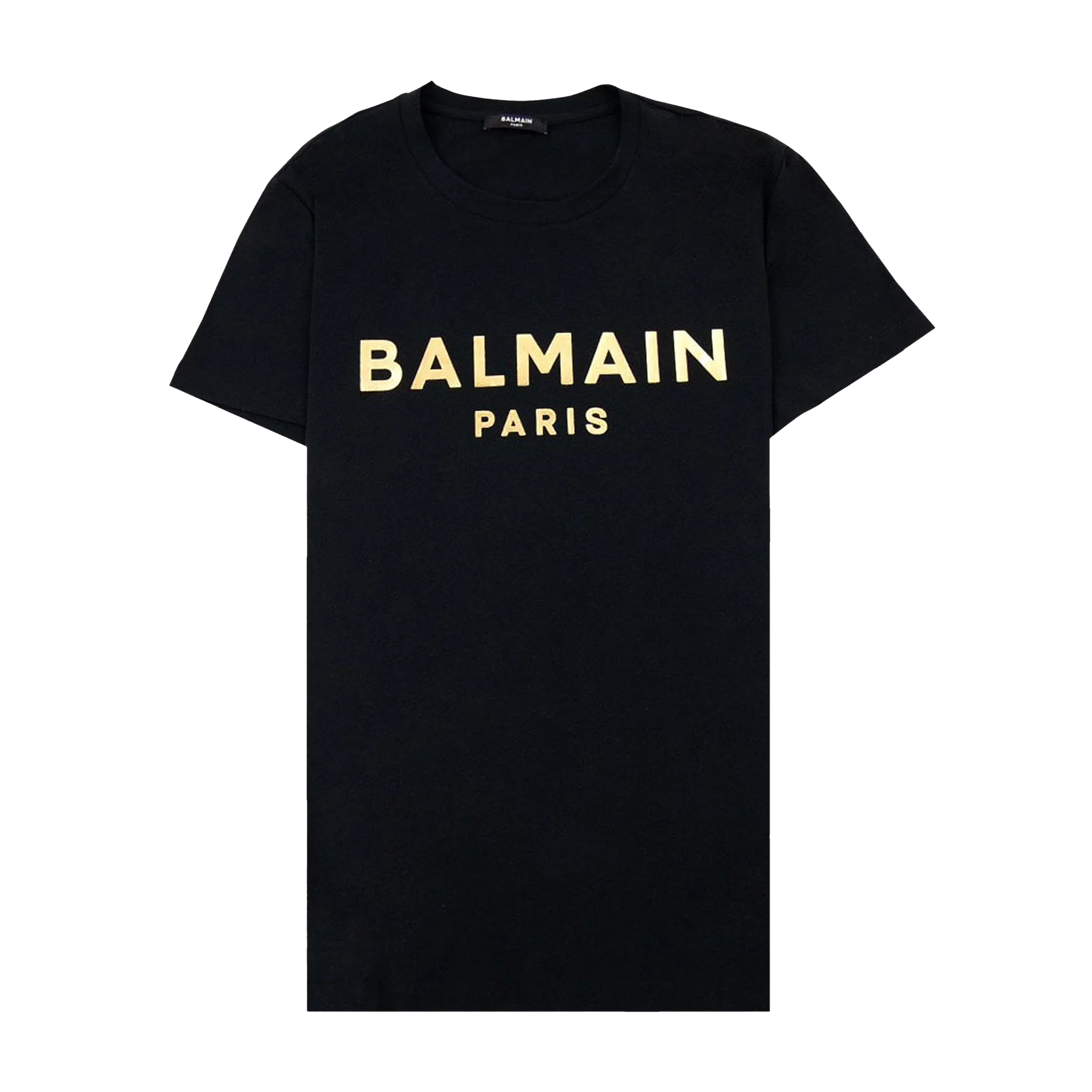 Camiseta Negra Balmain Dorado Paris 3 BTN