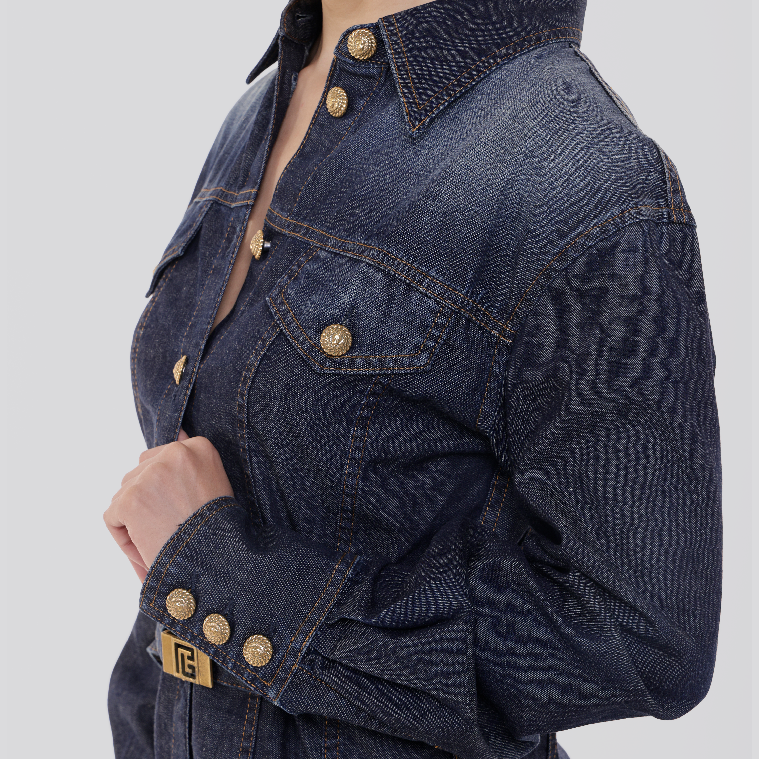 Camisa Denim Balmain Vintage