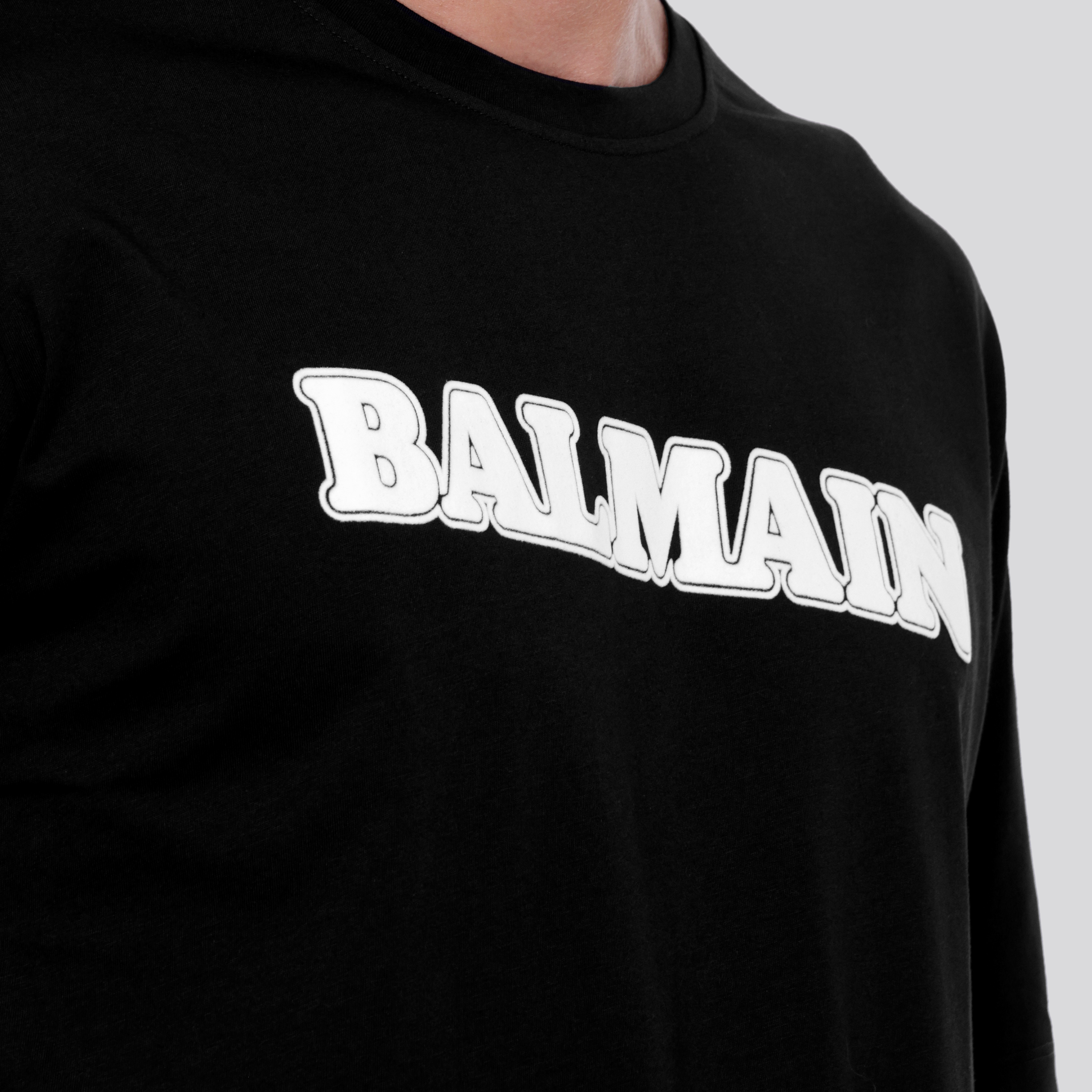 Camiseta Negra Balmain Retro