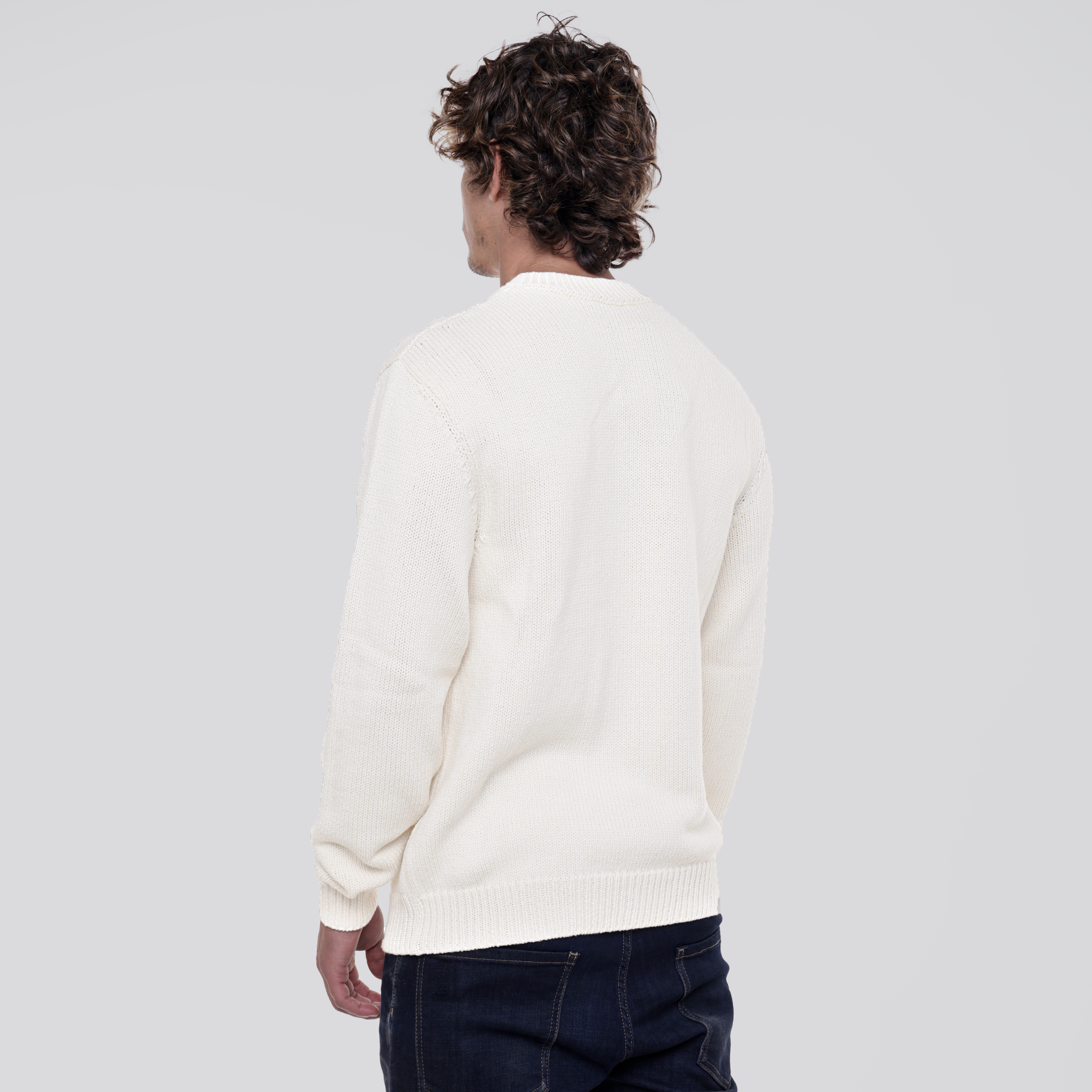 Suéter Blanco Balmain Paris Logo