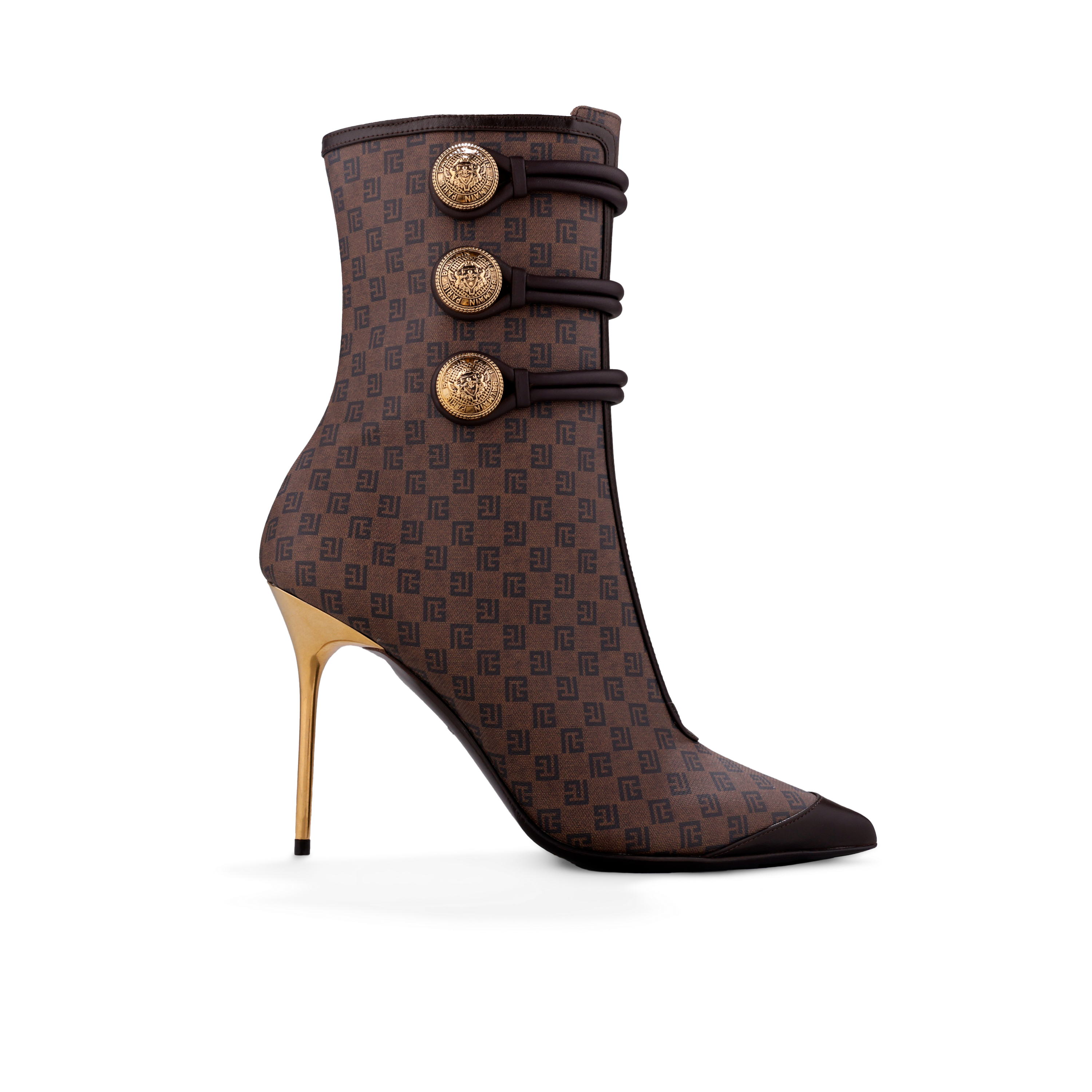 Botas Café Balmain Alma-Mini Monogramme