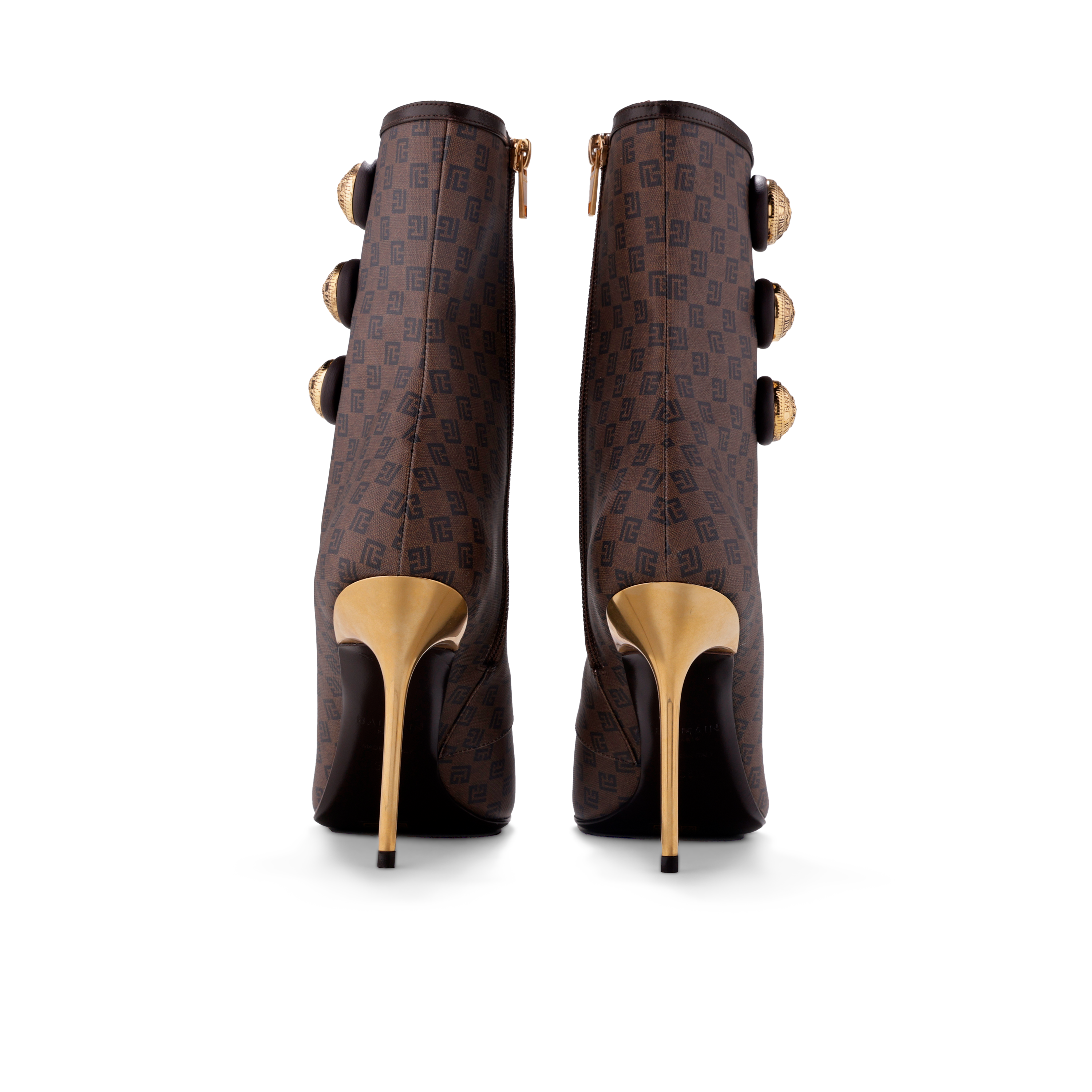 Botas Café Balmain Alma-Mini Monogramme