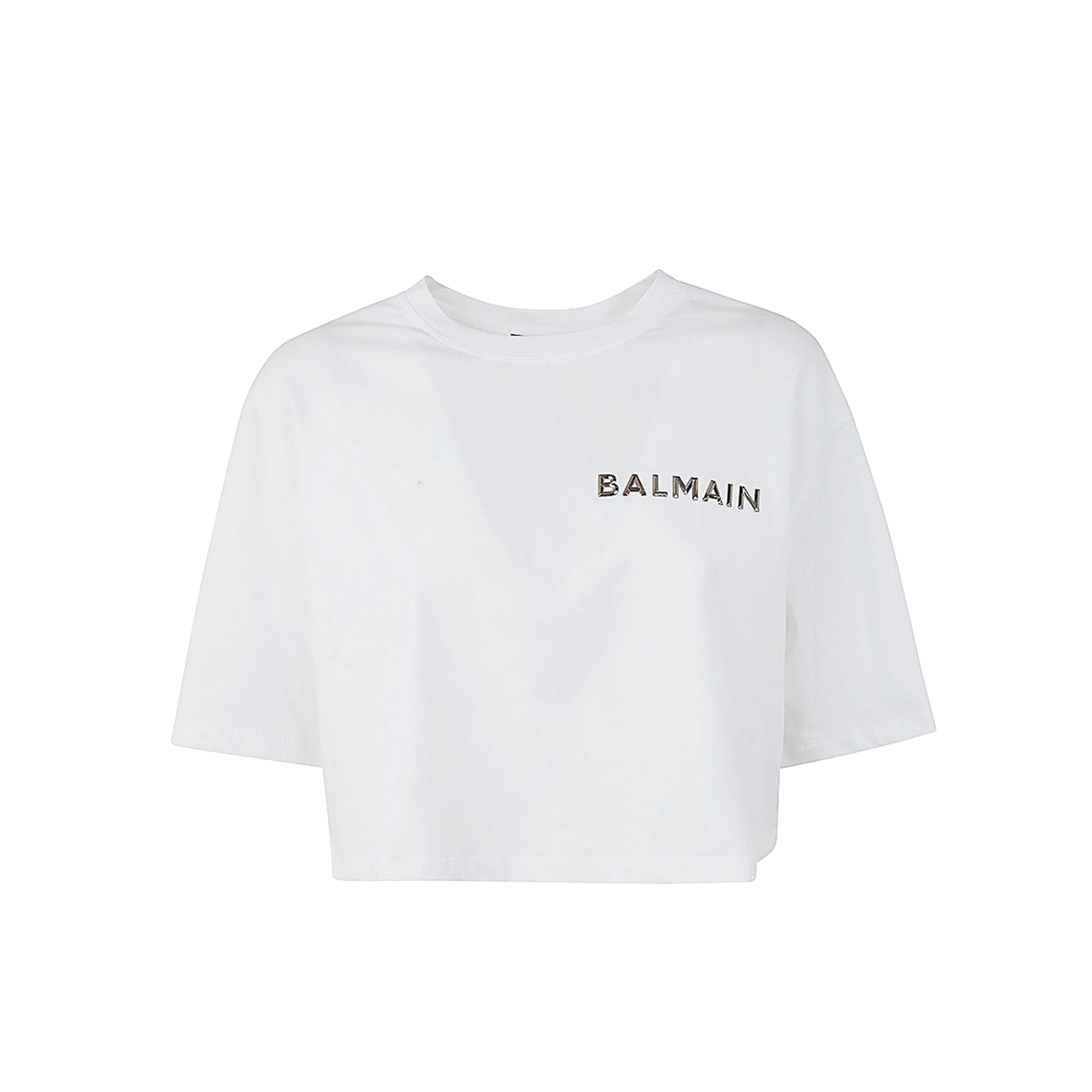 Camiseta Blanca Balmain Logo