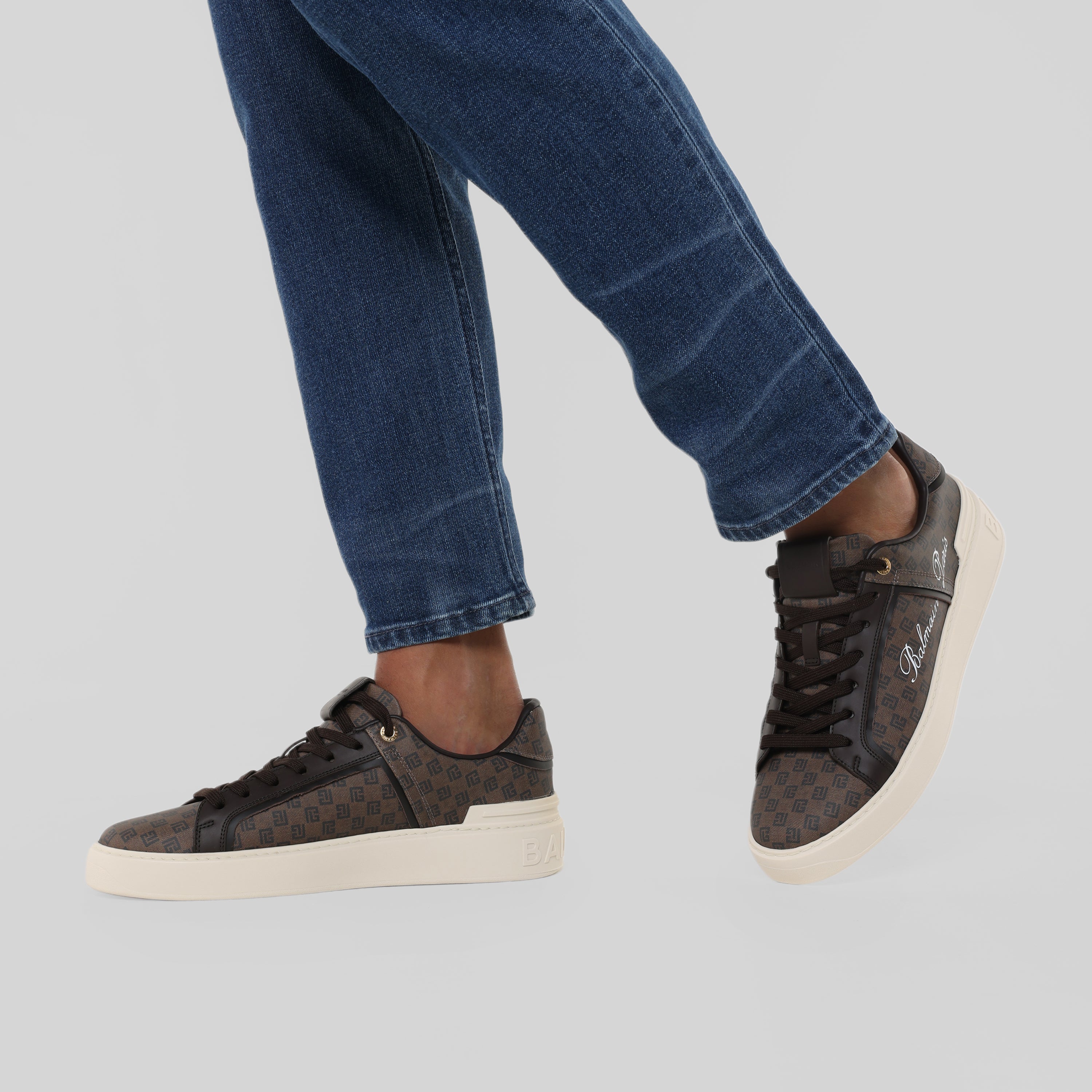 Sneakers Café Balmain B-Court-Mini Monogram