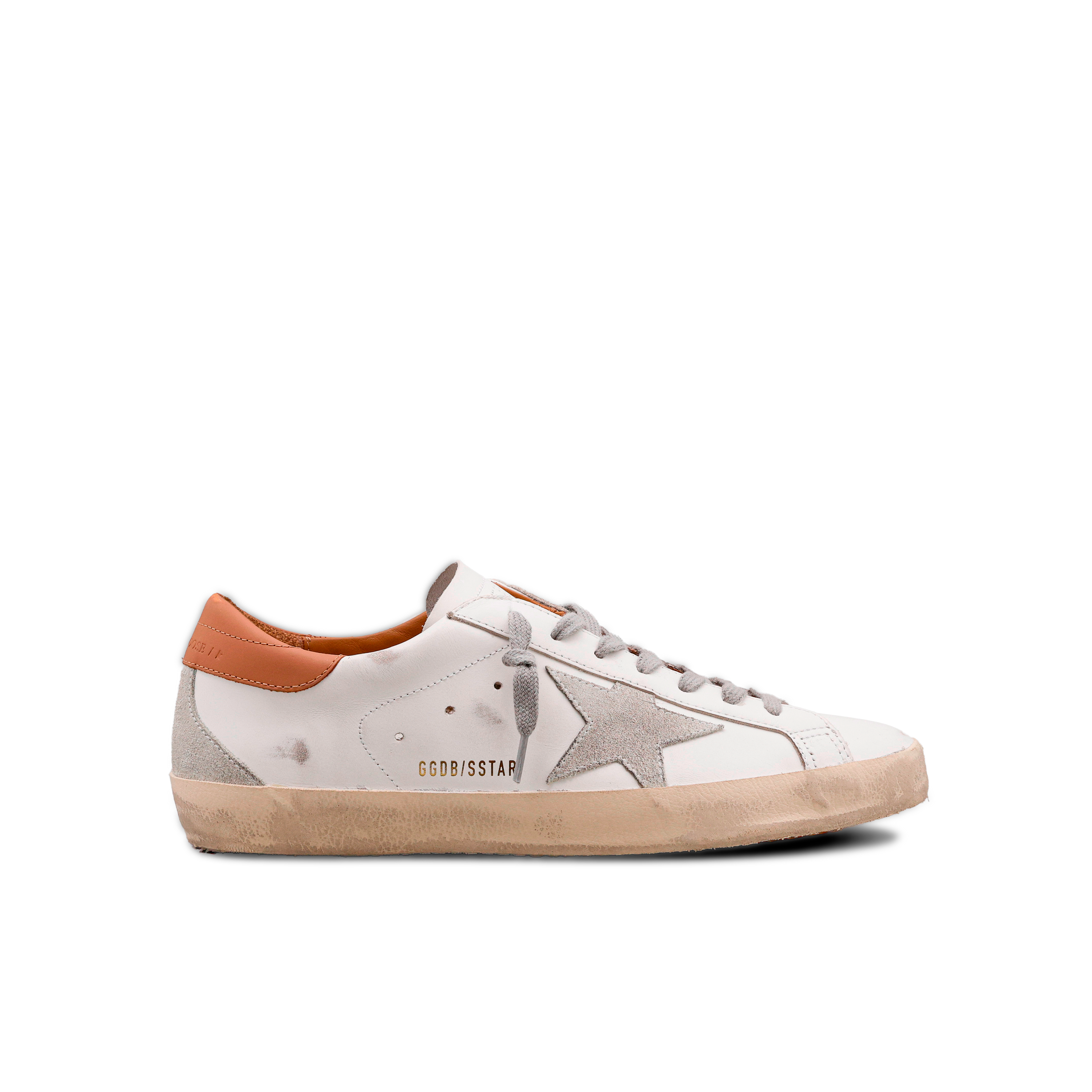Sneakers Blanco Naranja Golden Goose Super-Star Leather Upper