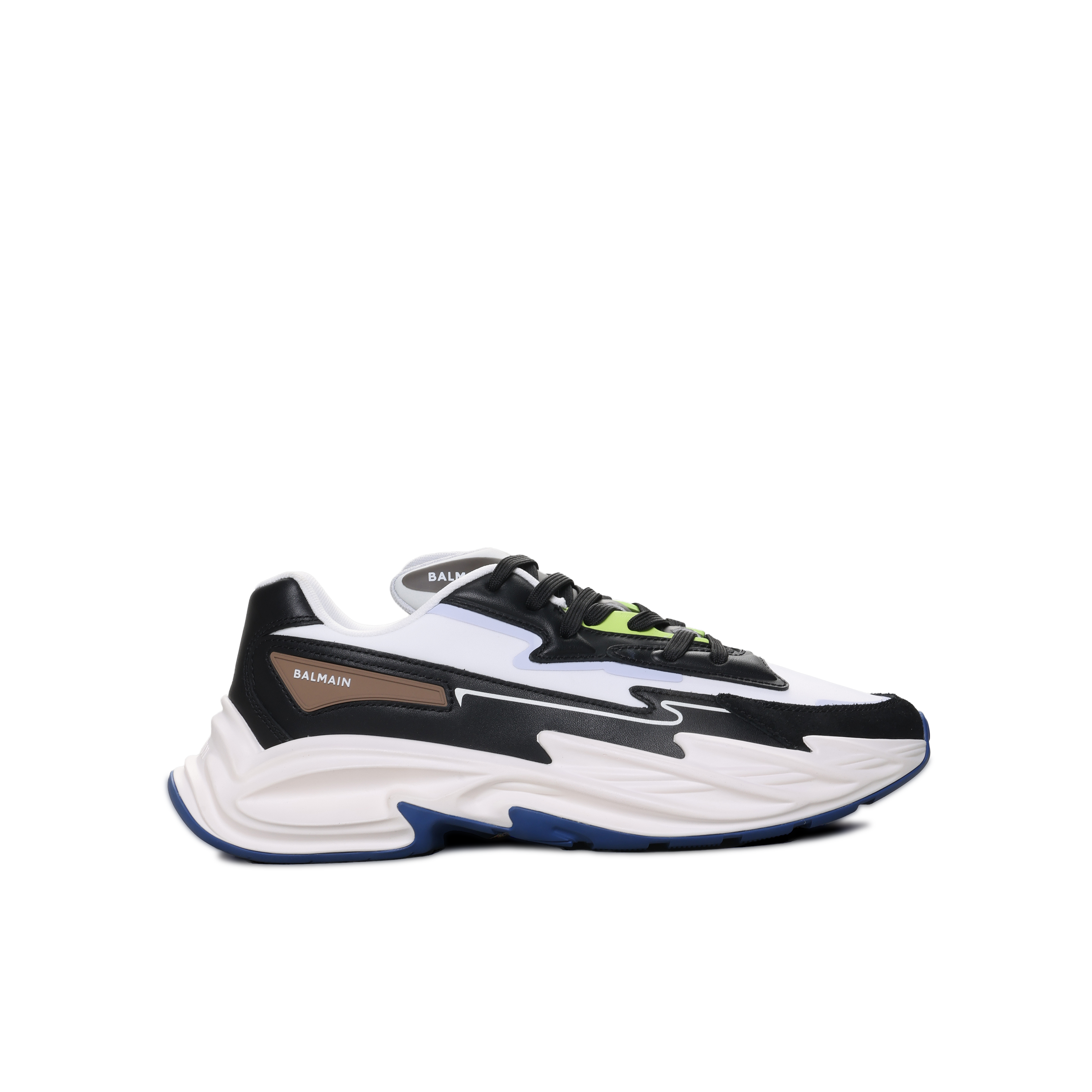 Sneakers Blancos Negro Balmain Run-Row Faux