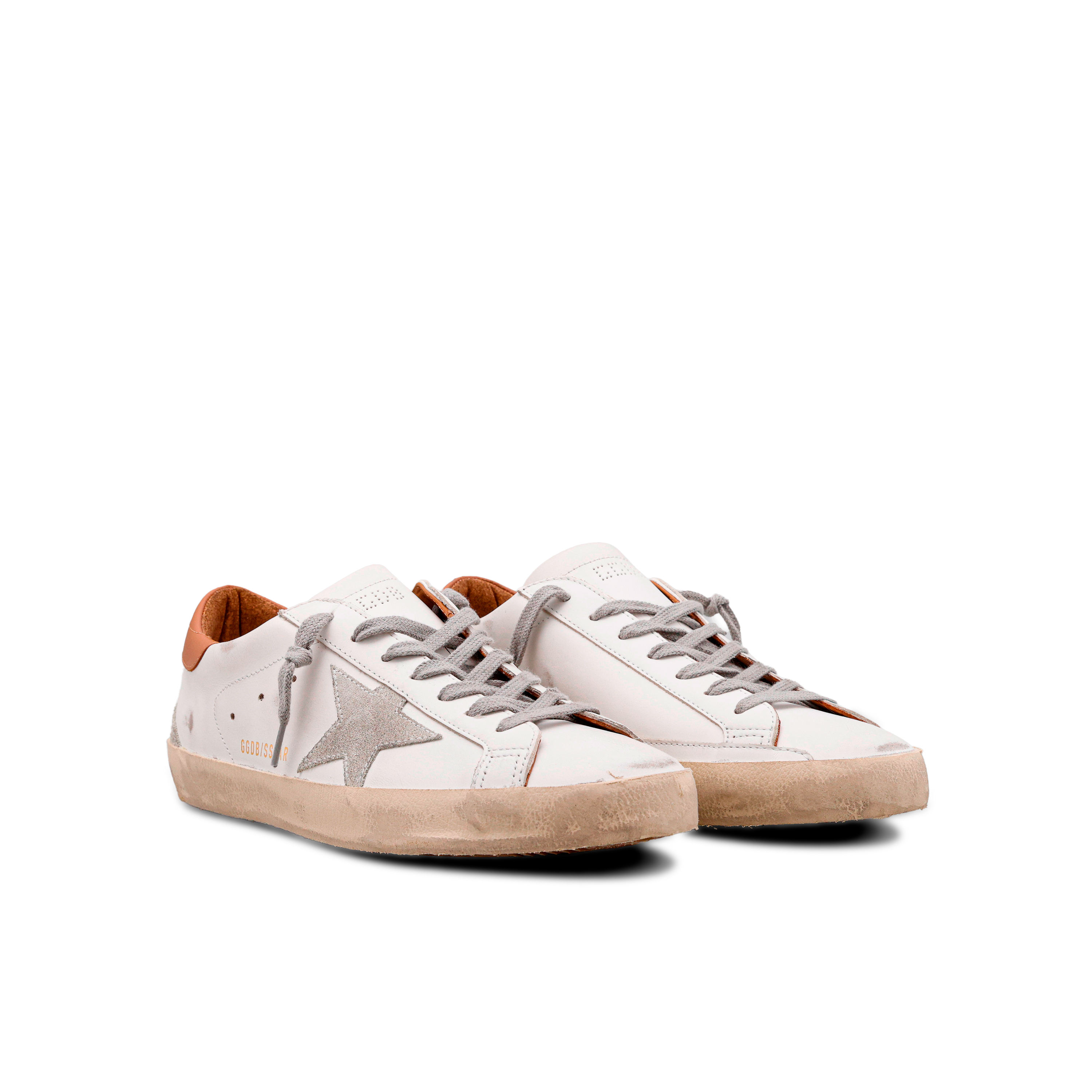 Sneakers Blanco Naranja Golden Goose Super-Star Leather Upper