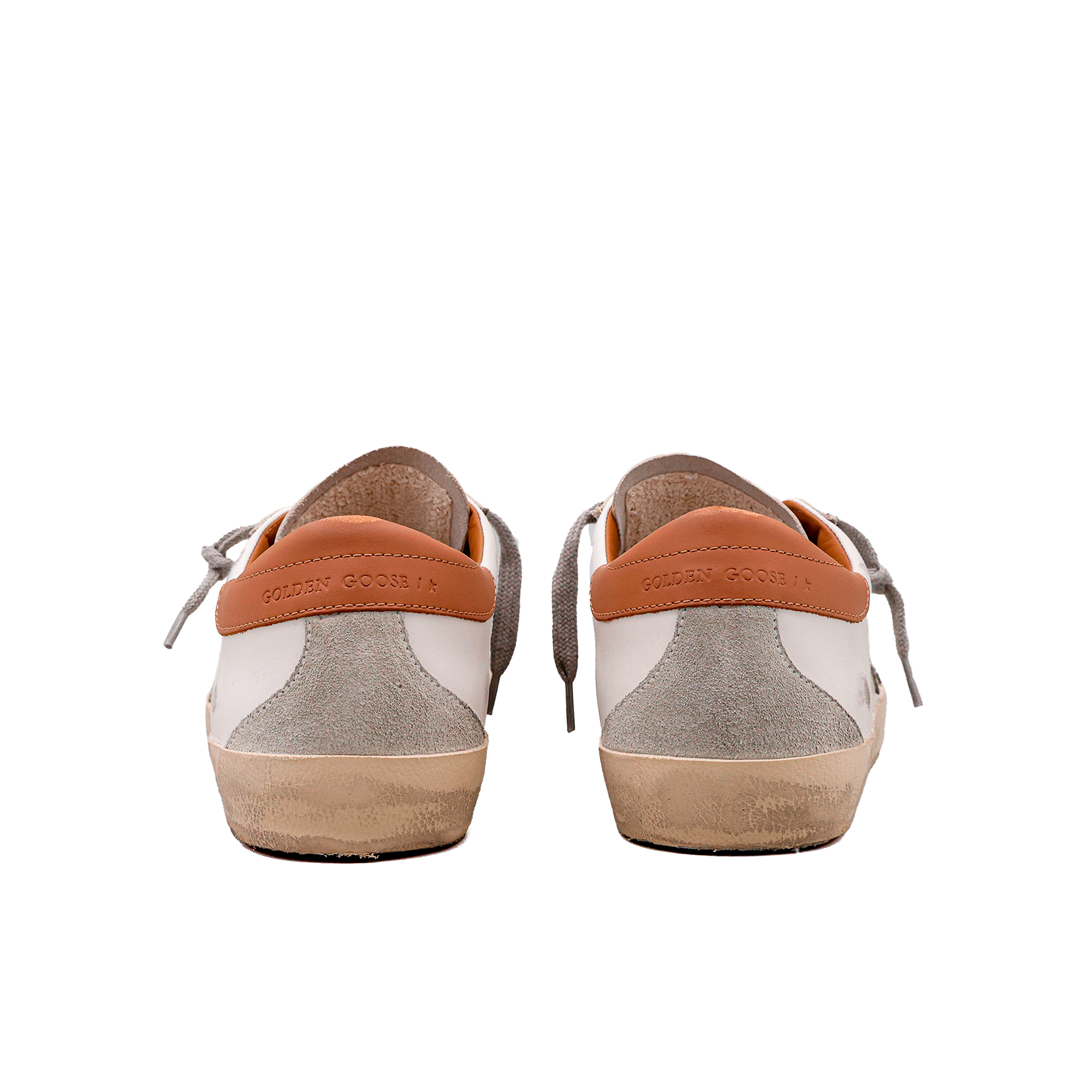 Sneakers Blanco Naranja Golden Goose Super-Star Leather Upper