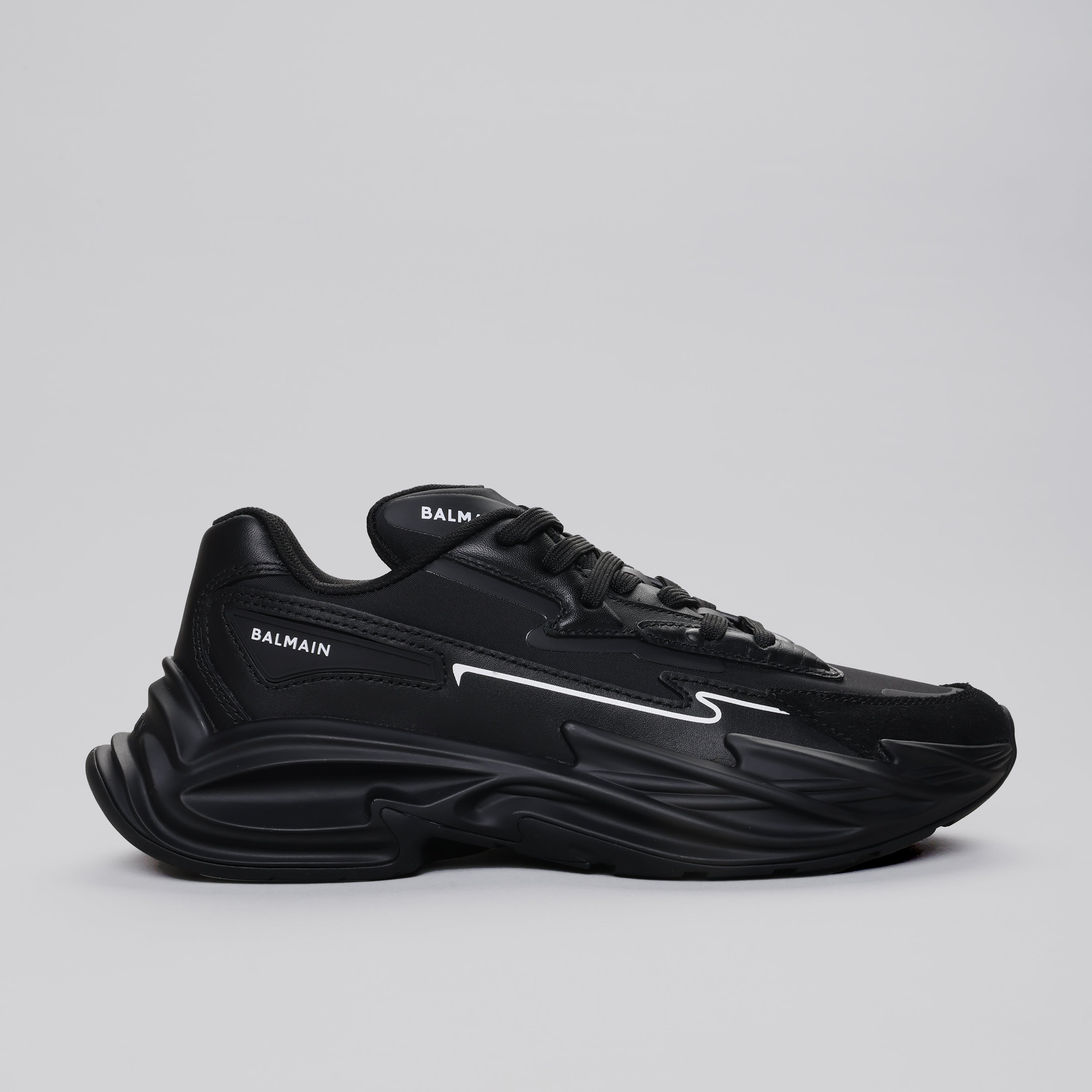 Sneakers Negros Negro Balmain Run-Row-Faux