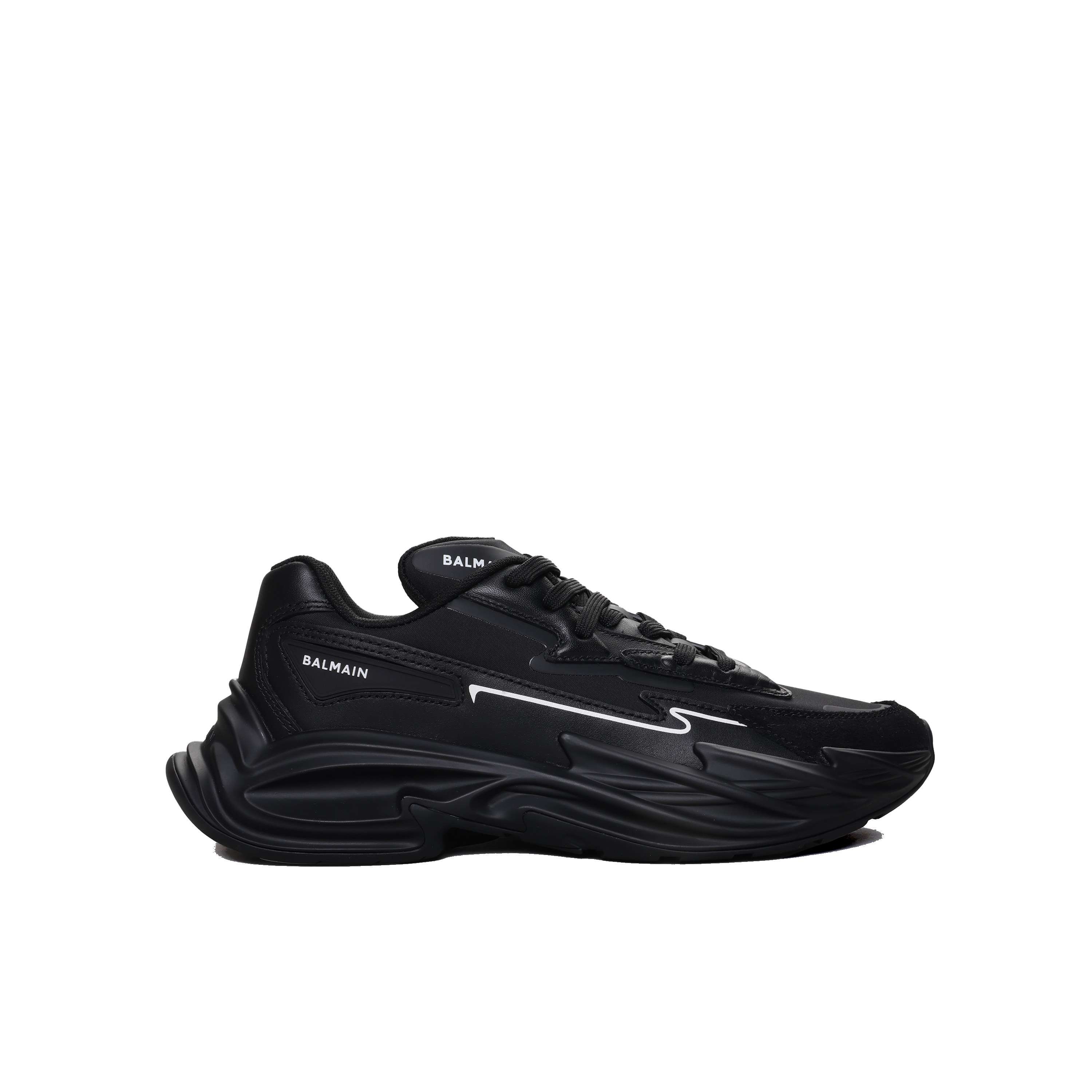 Sneakers Negros Negro Balmain Run-Row-Faux