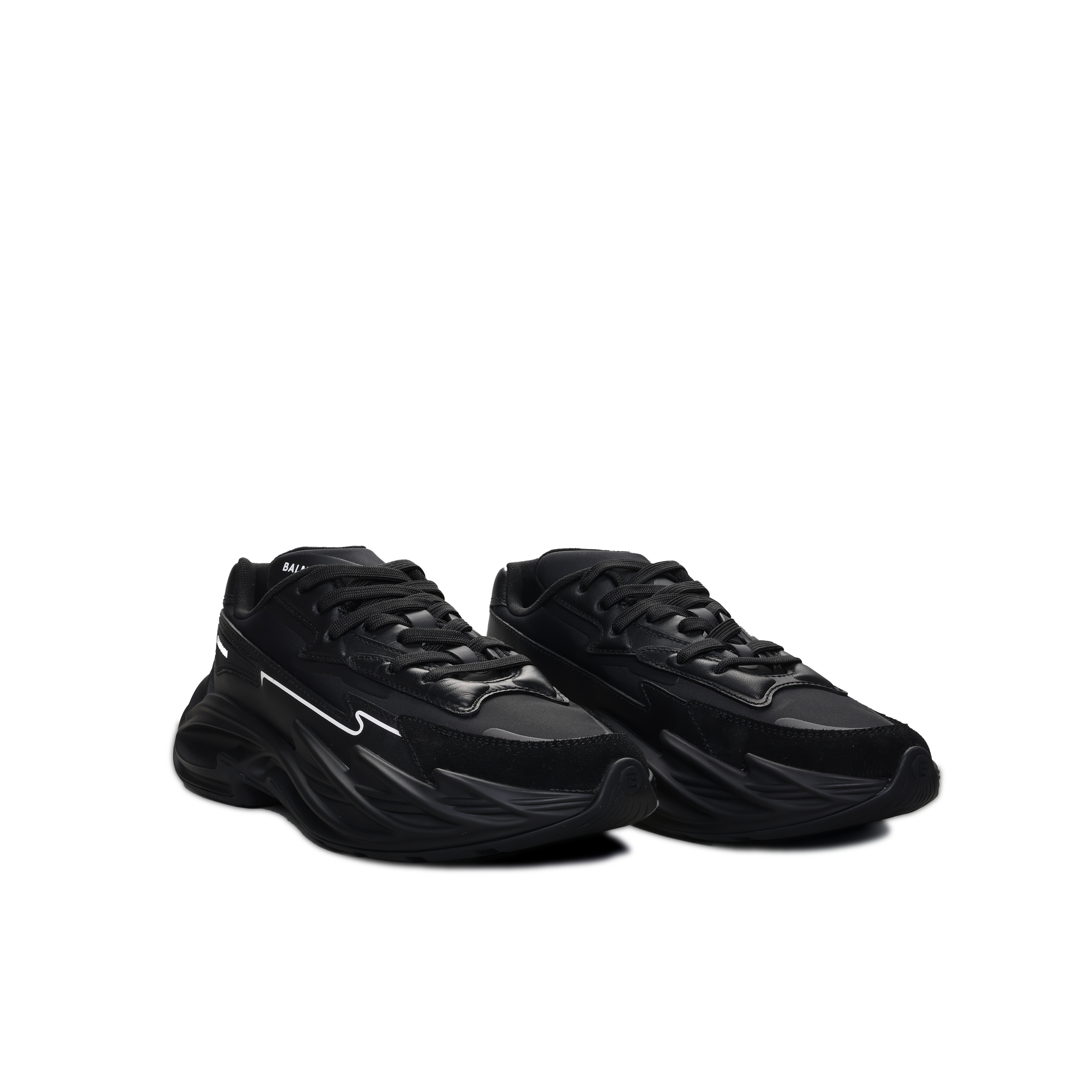 Sneakers Negros Negro Balmain Run-Row-Faux