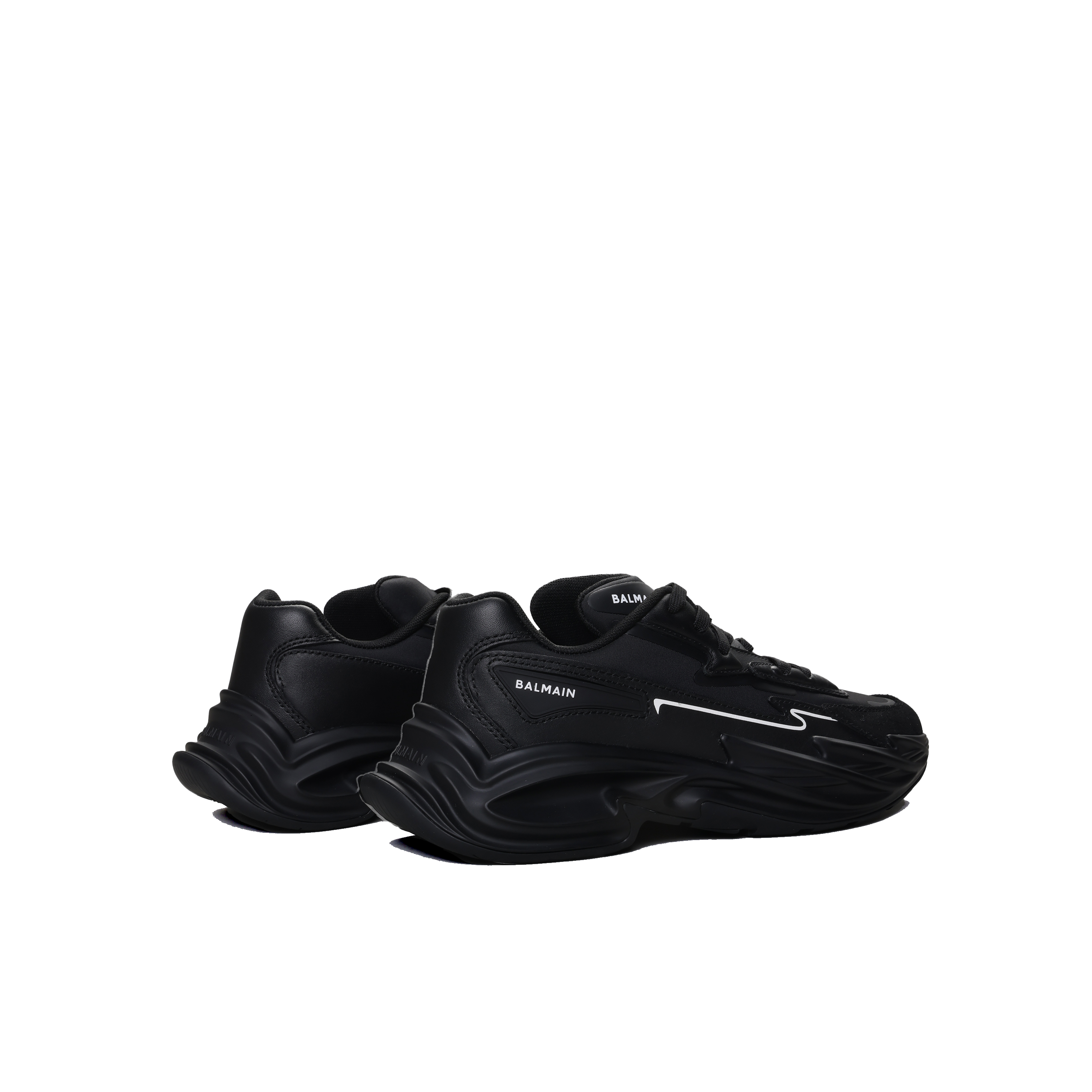 Sneakers Negros Negro Balmain Run-Row-Faux