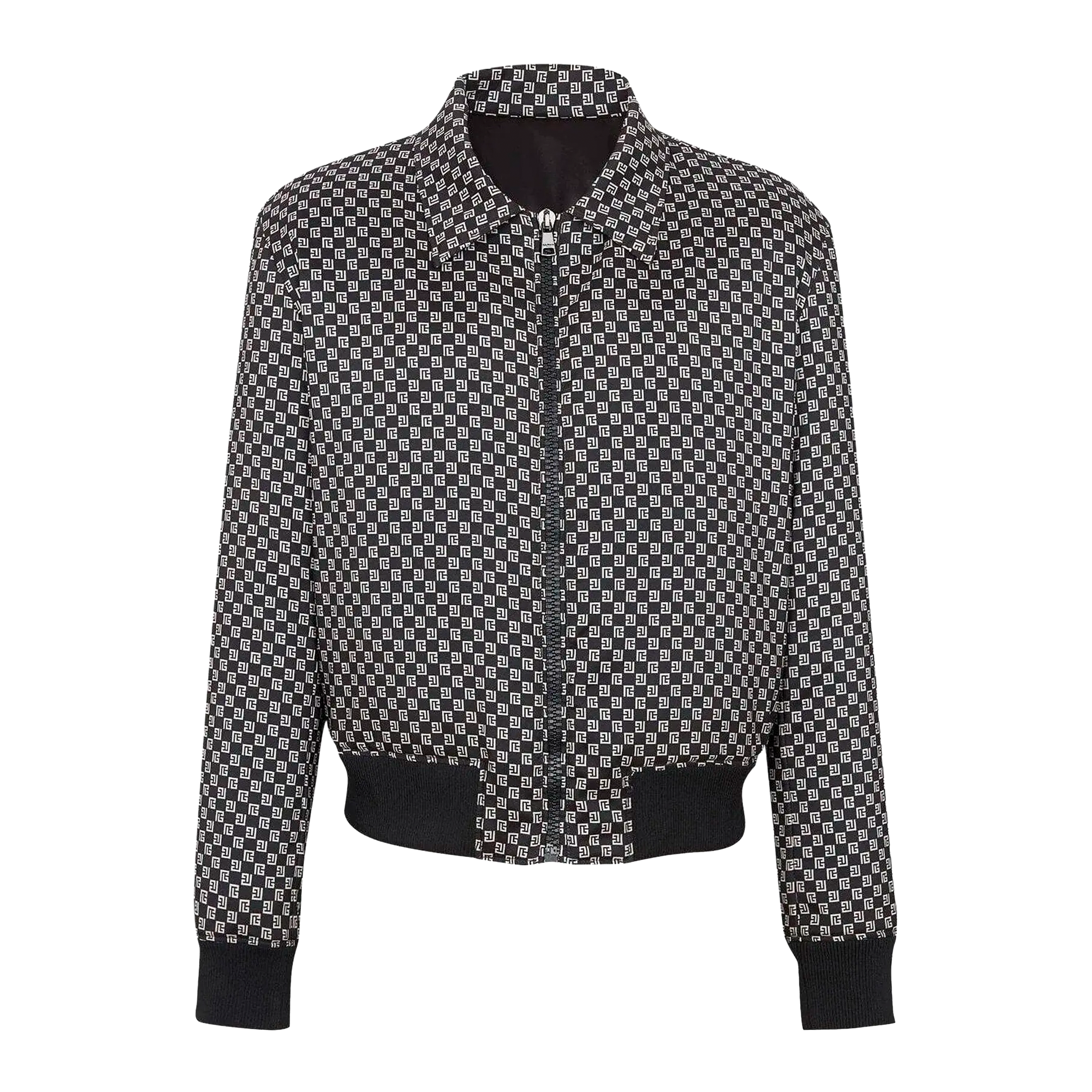 Chaqueta Negra Balmain Mini Monogram