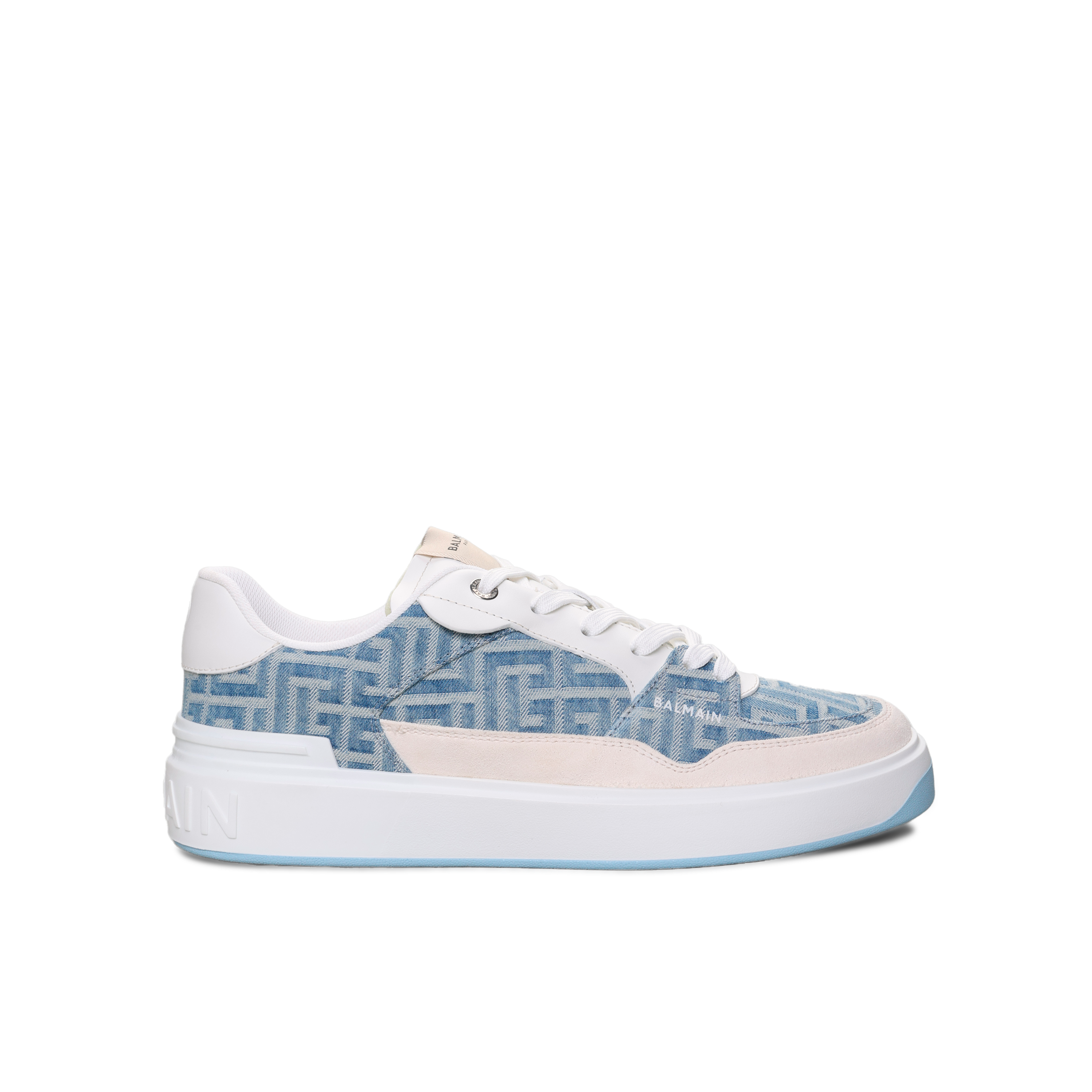 Sneakers Denim Balmain B-Court Labyrinth Mng Denim