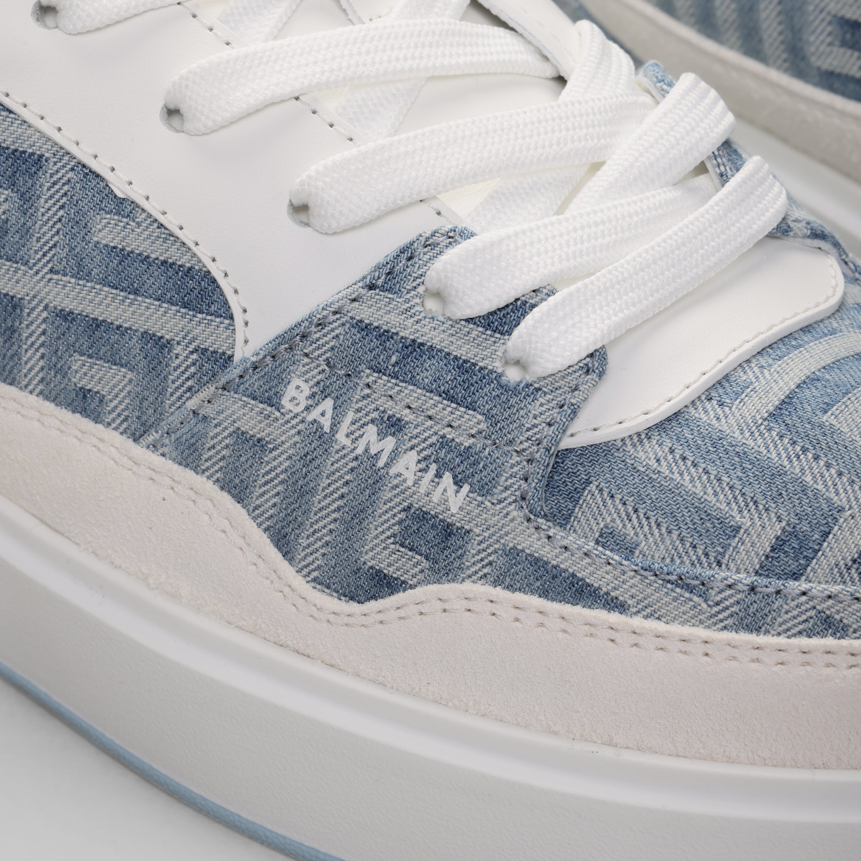Sneakers Denim Balmain B-Court Labyrinth Mng Denim