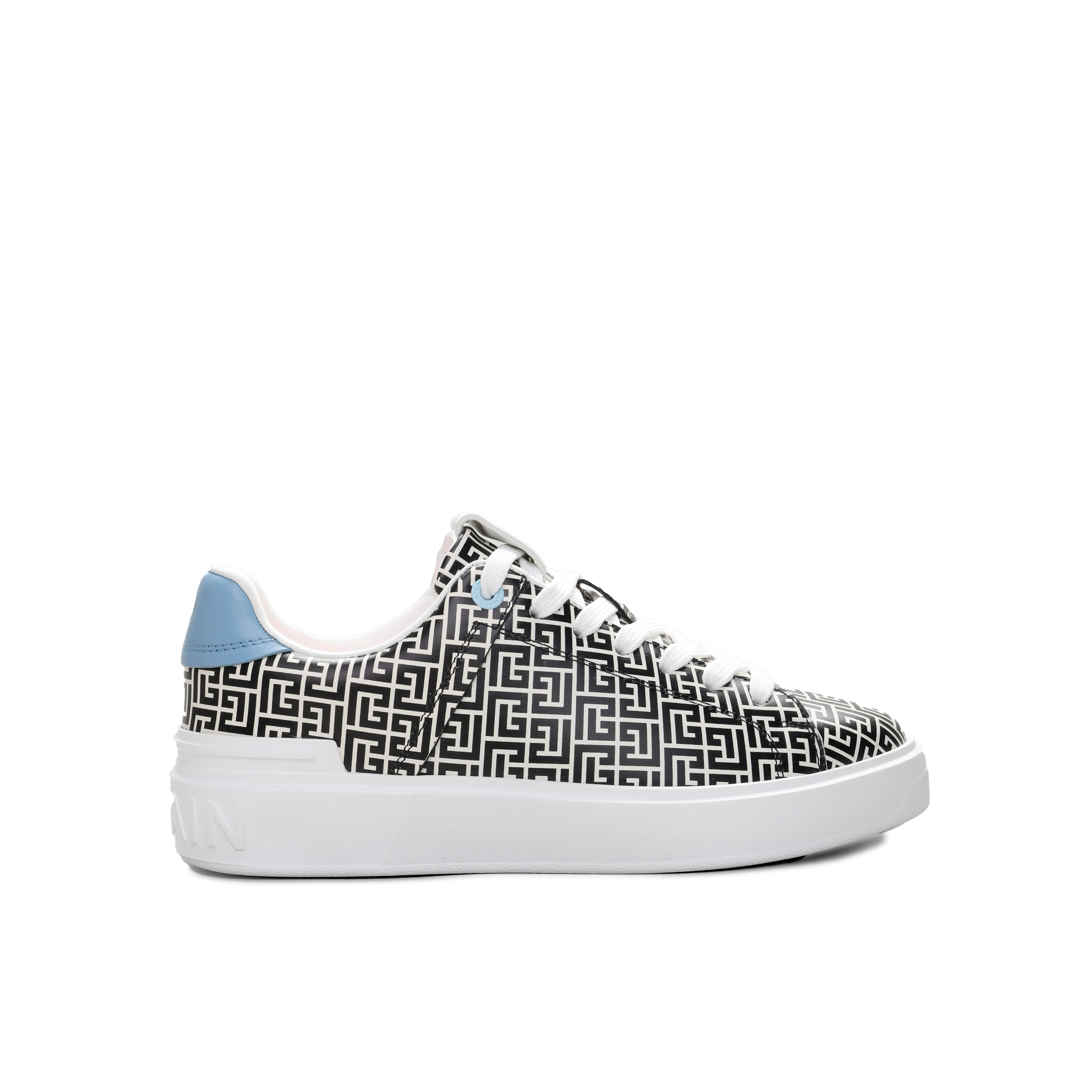 Sneakers Blancos Balmain B-Court-Calfskin Emb PB