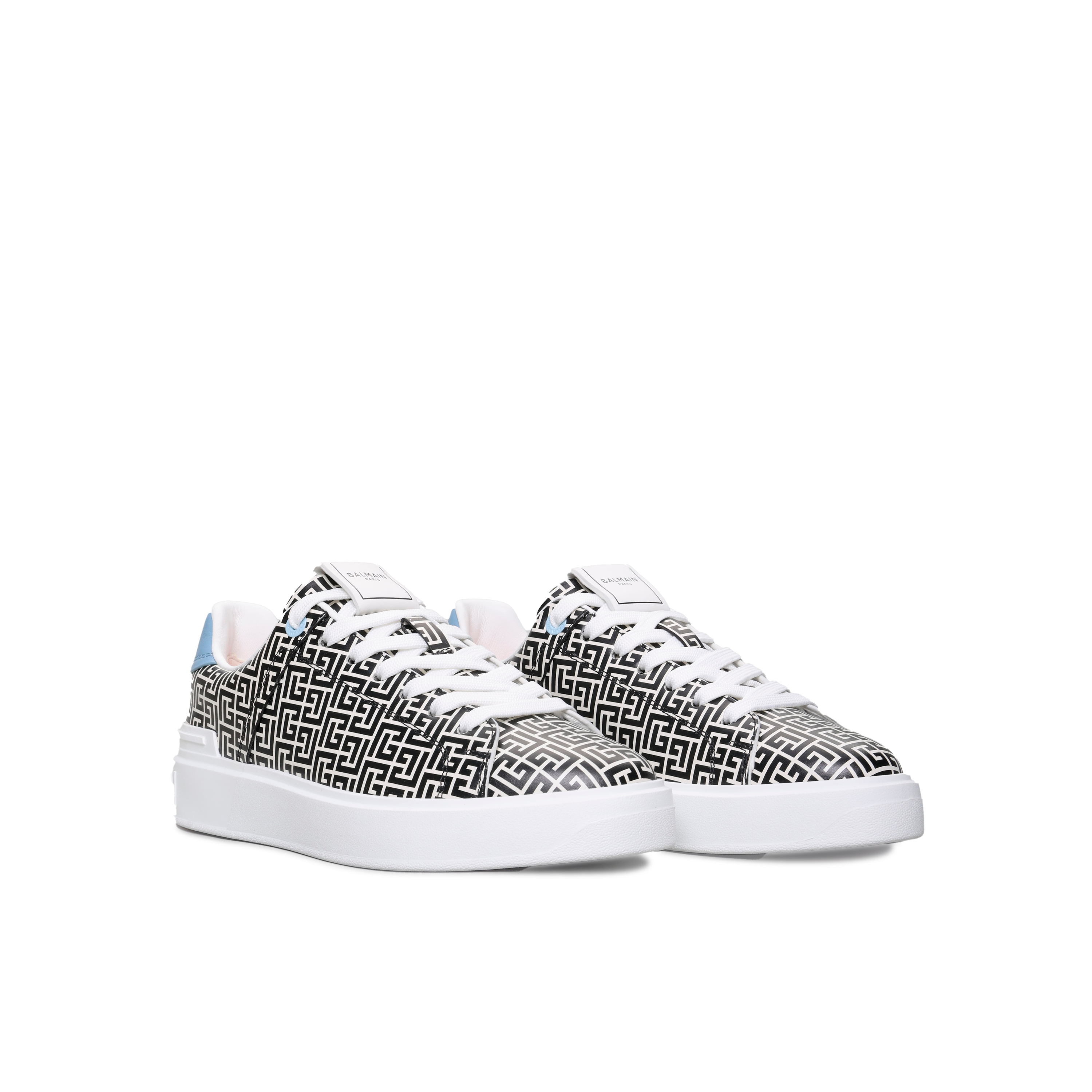 Sneakers Blancos Balmain B-Court-Calfskin Emb PB