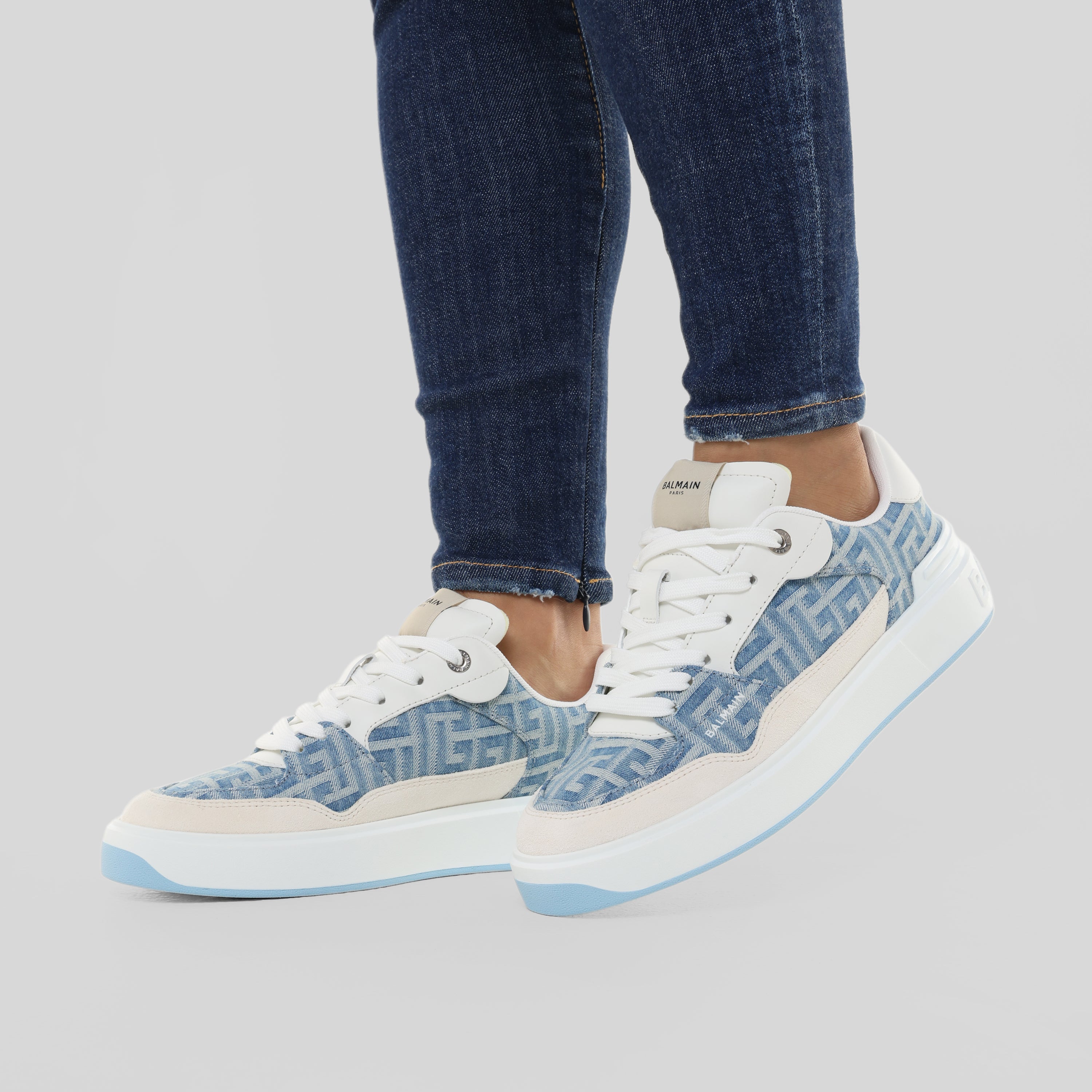 Sneakers Denim Balmain B-Court Flip-Calf & PB