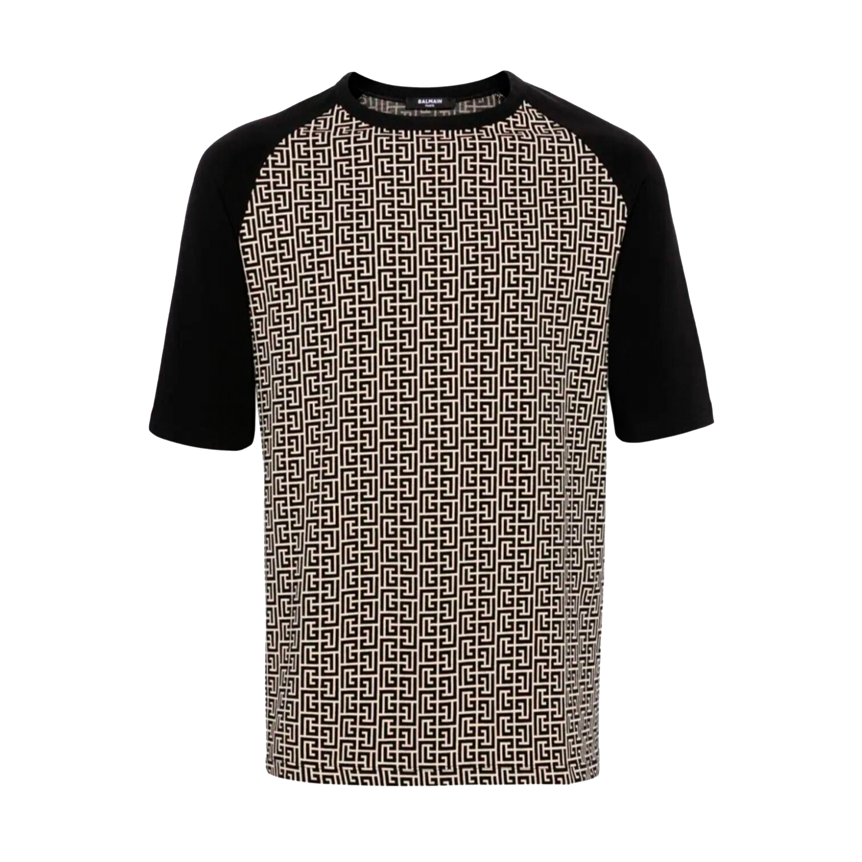 Camiseta Negra Balmain PB Mini Monogran