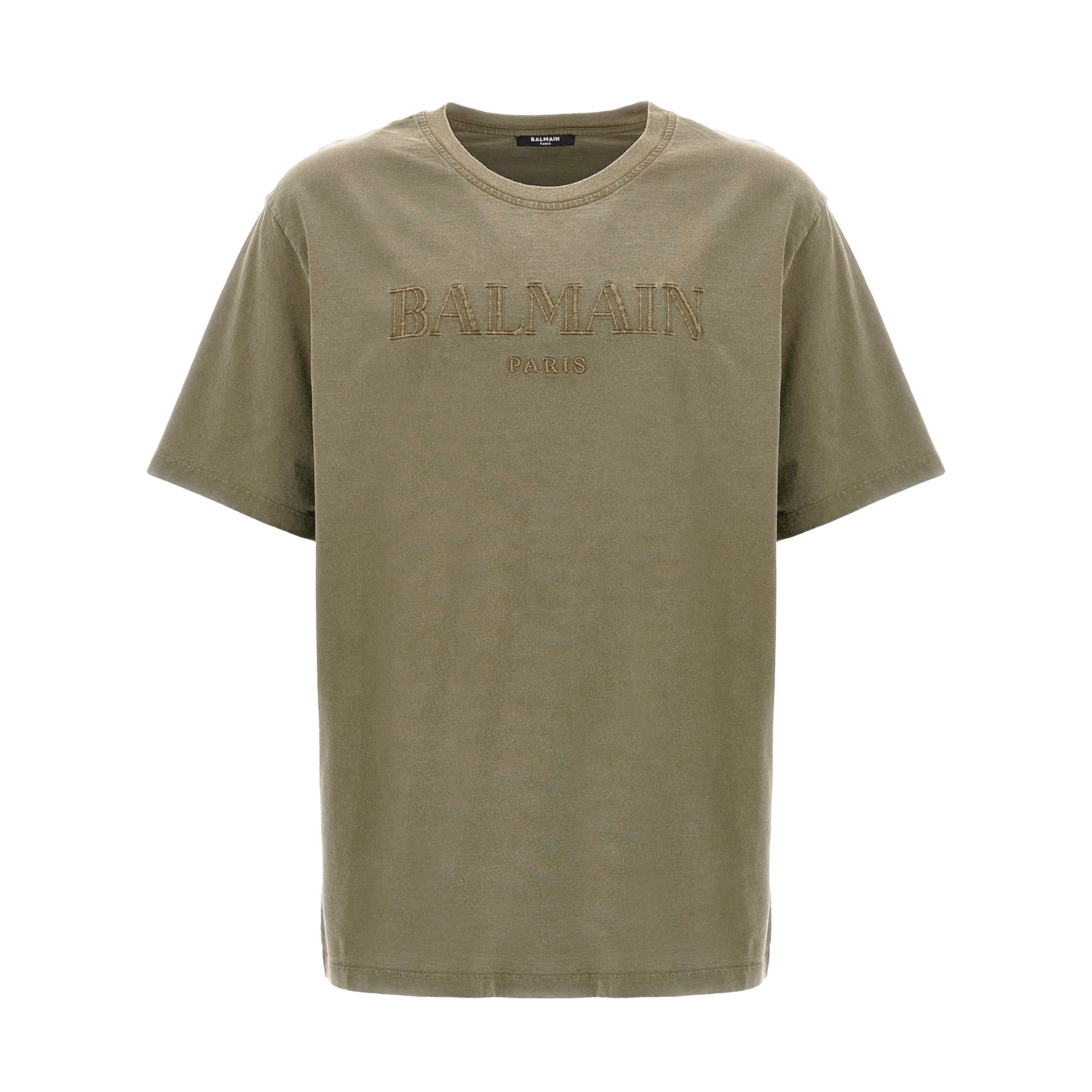 Camiseta Verde Balmain Paris Vintage