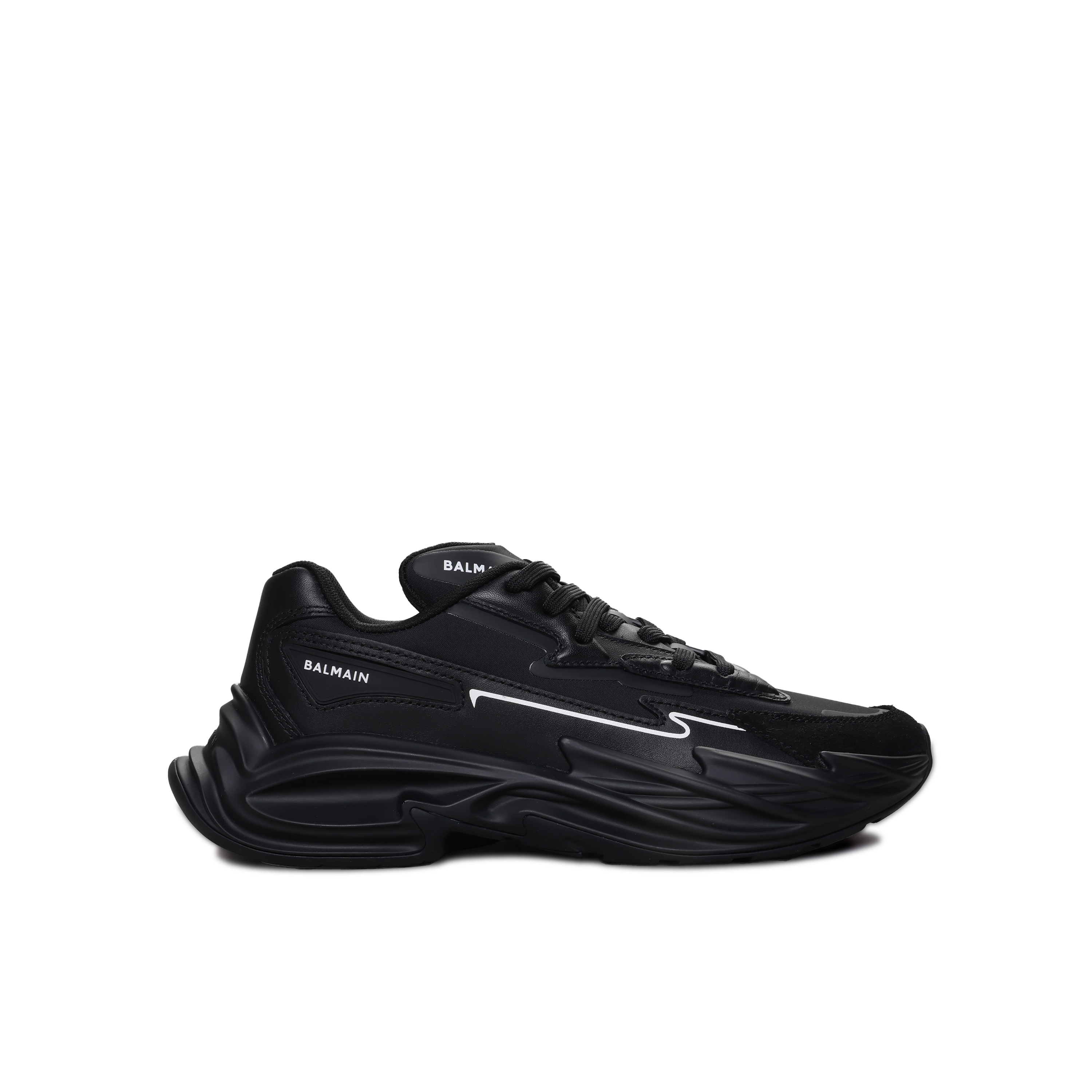 Sneakers Negros Negro Balmain Run-Row Faux