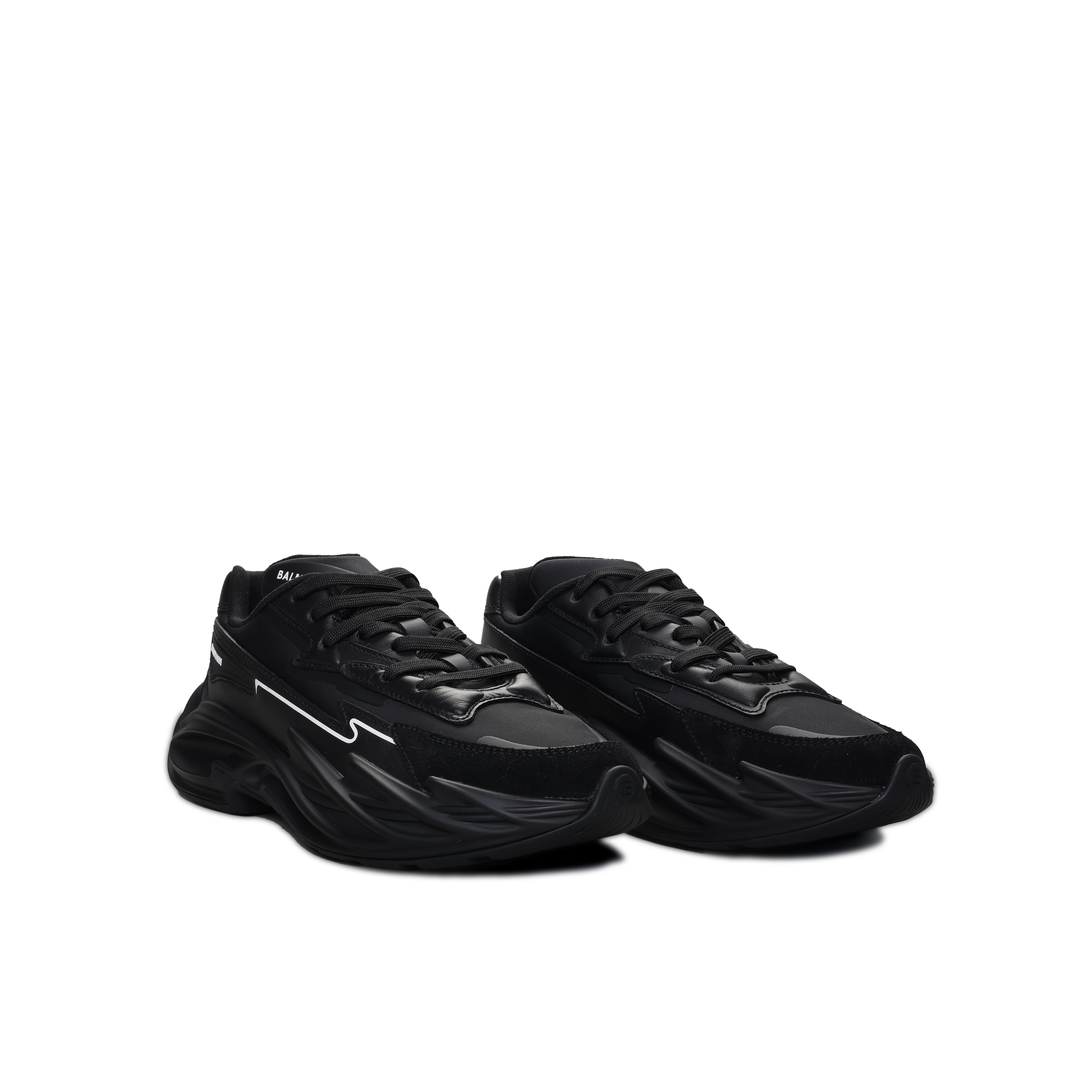 Sneakers Negros Negro Balmain Run-Row Faux