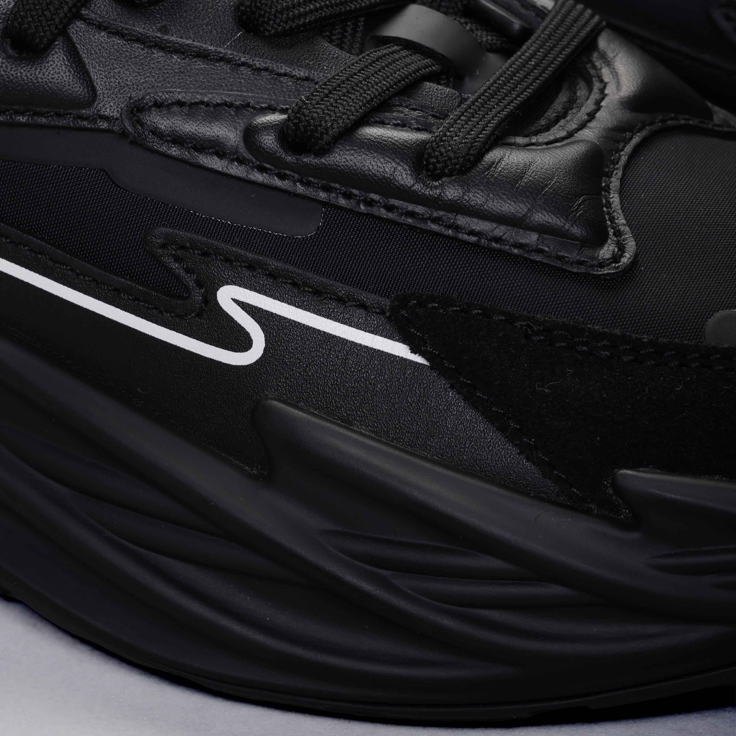 Sneakers Negros Negro Balmain Run-Row Faux