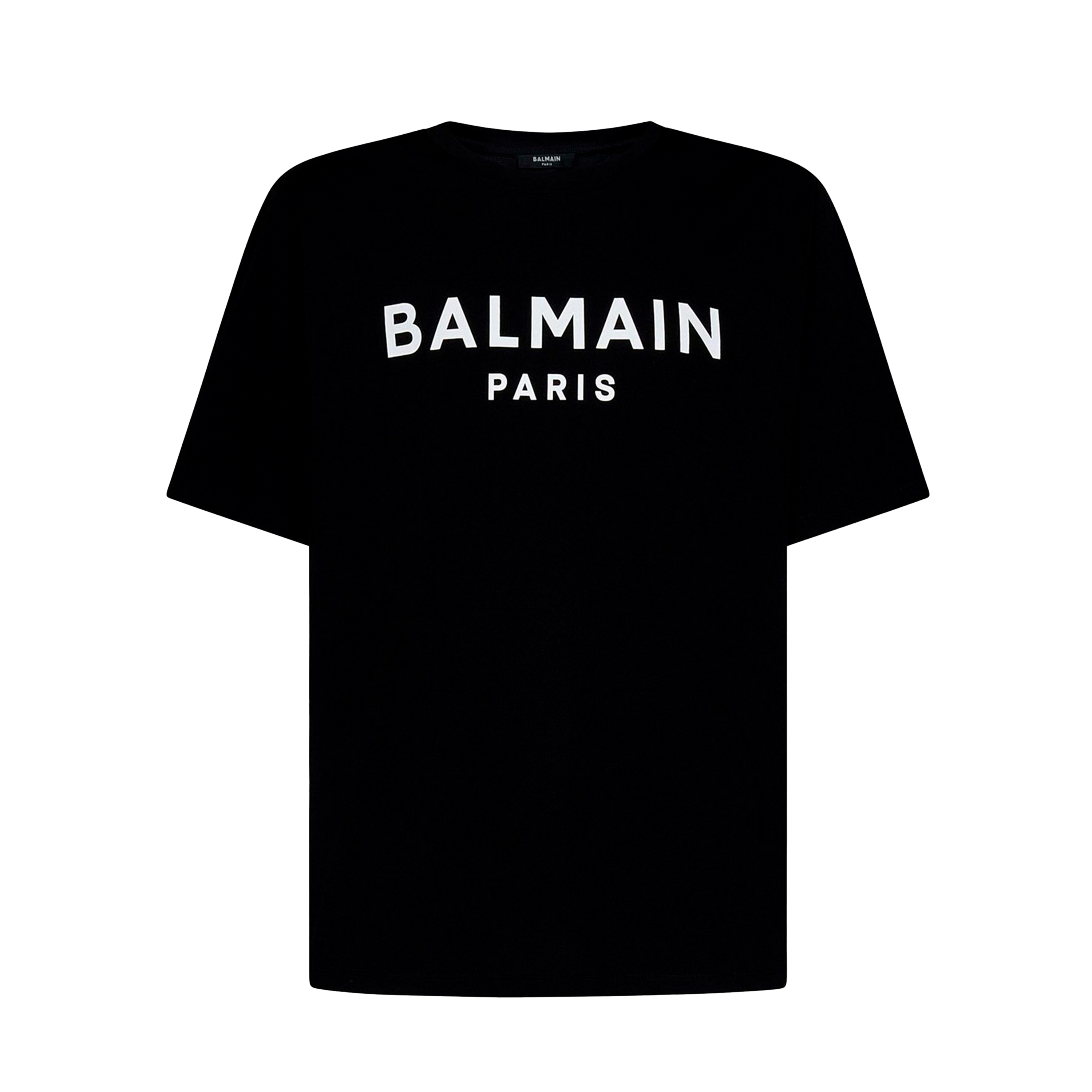 Camiseta Negra Balmain Paris Logo