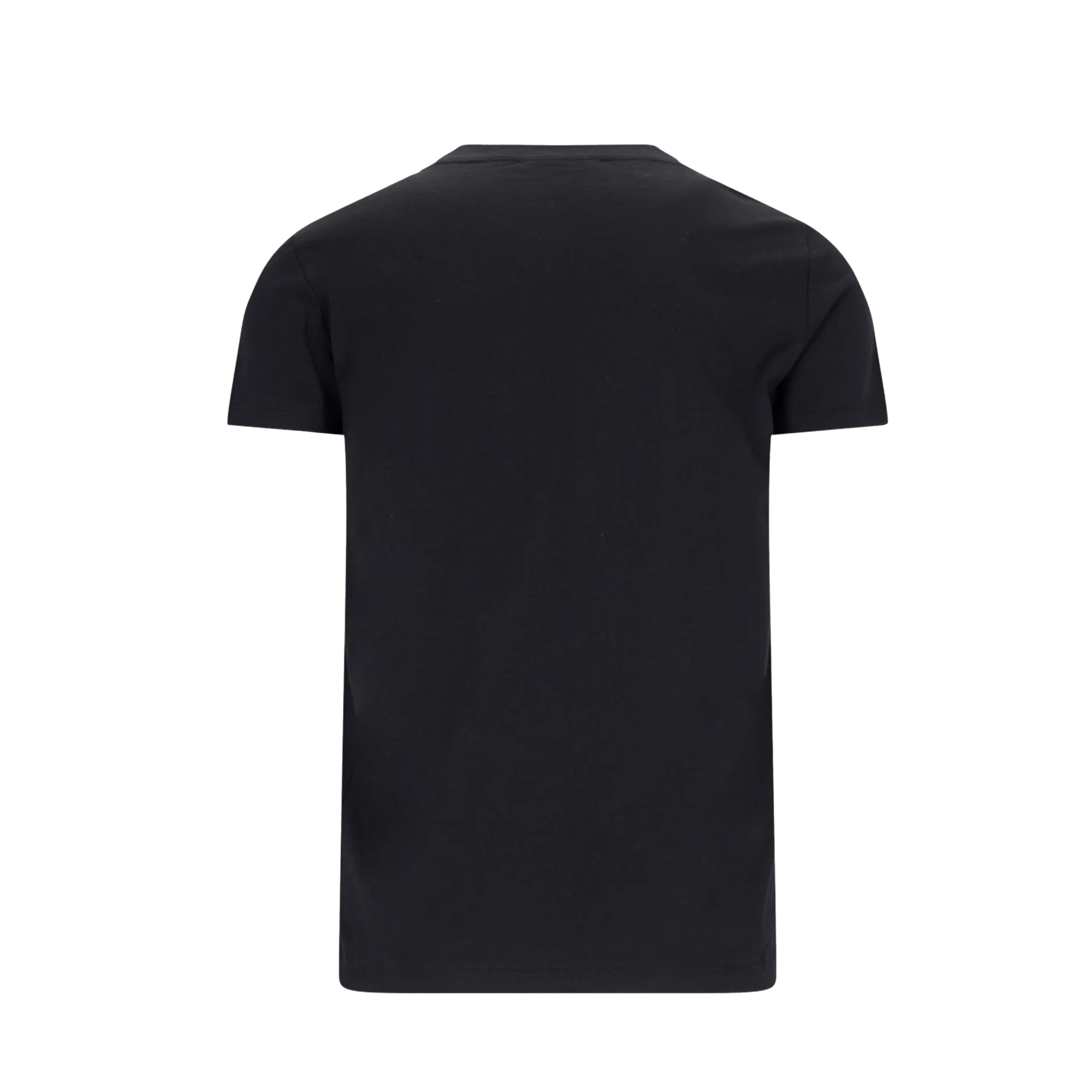 Camiseta Negra Balmain Silver Logo