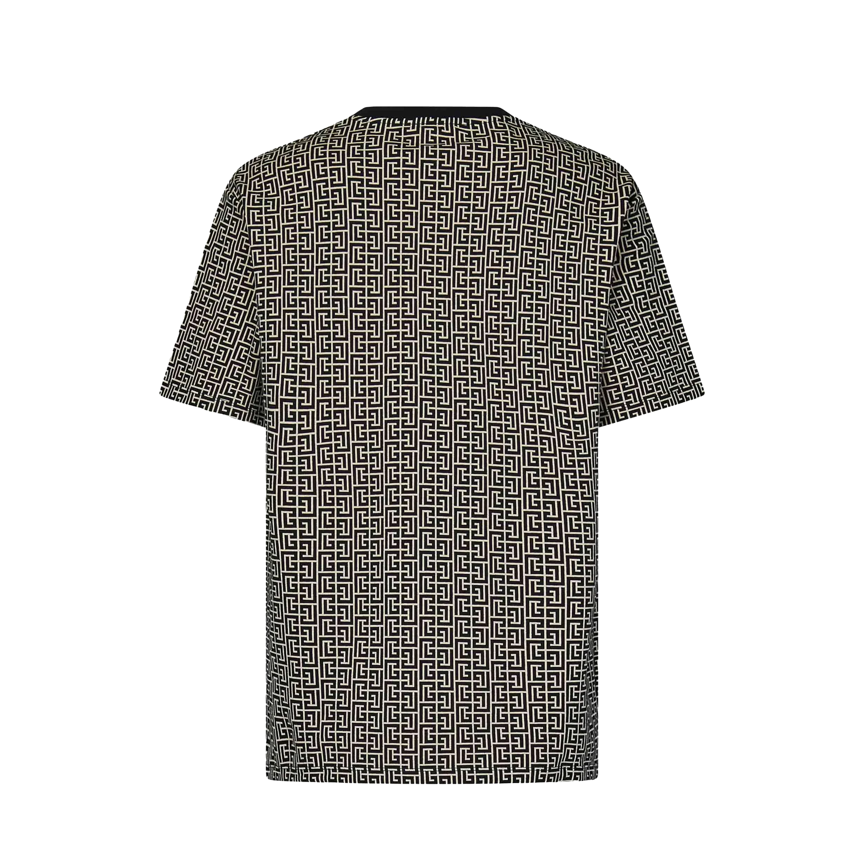 Camiseta Negra Balmain Monogram