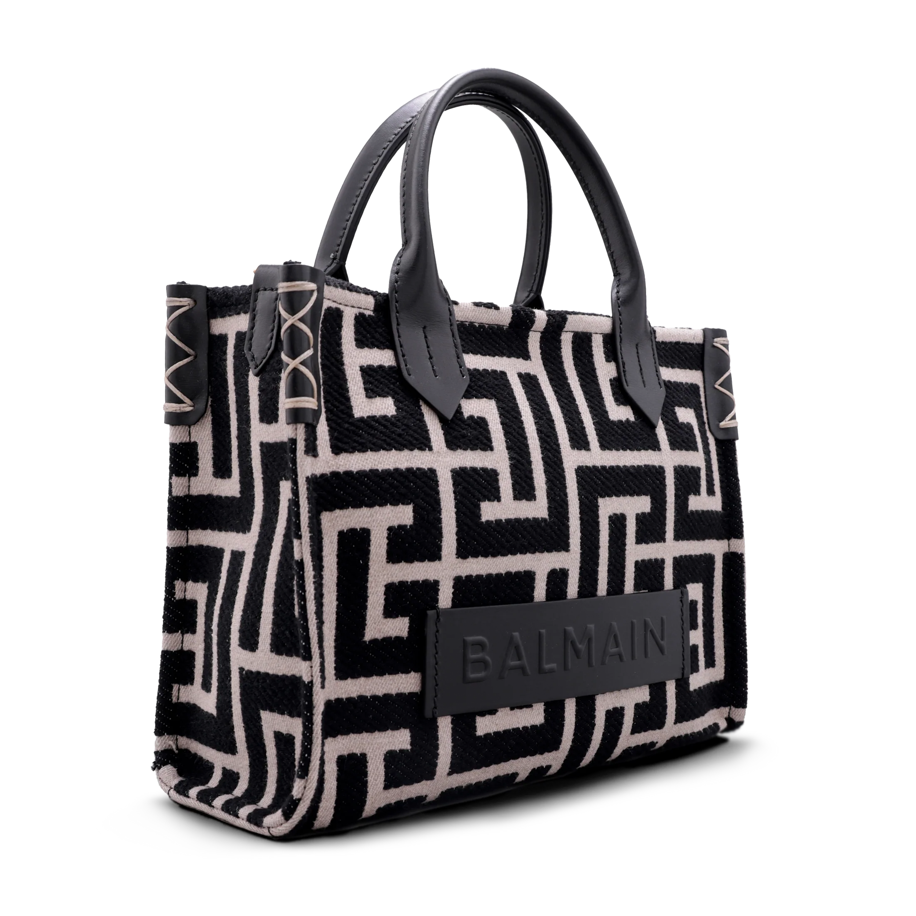 Cartera Negra Balmain B-Army Monogram Small