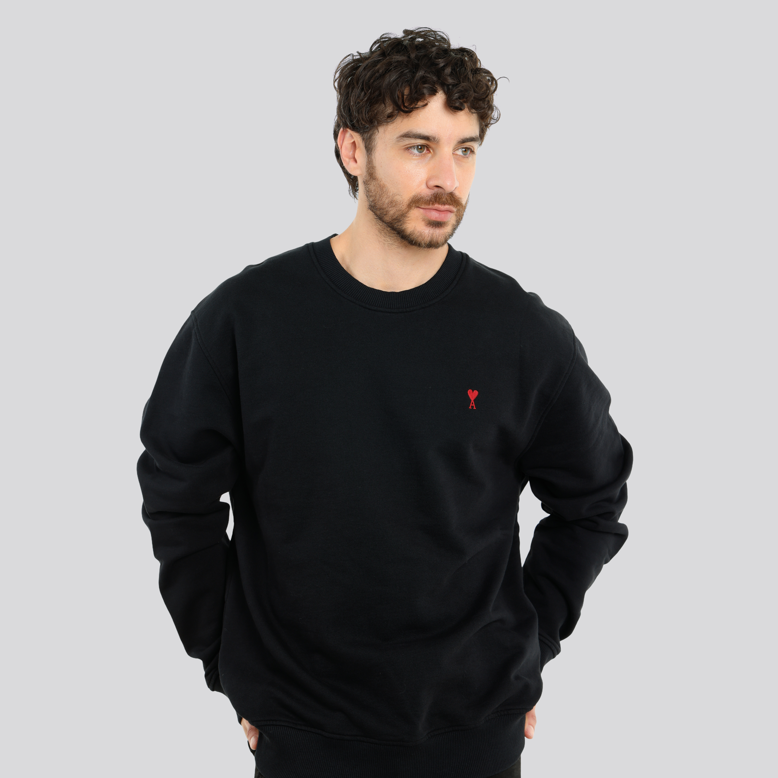 Buzo Negro Ami Paris Coeur