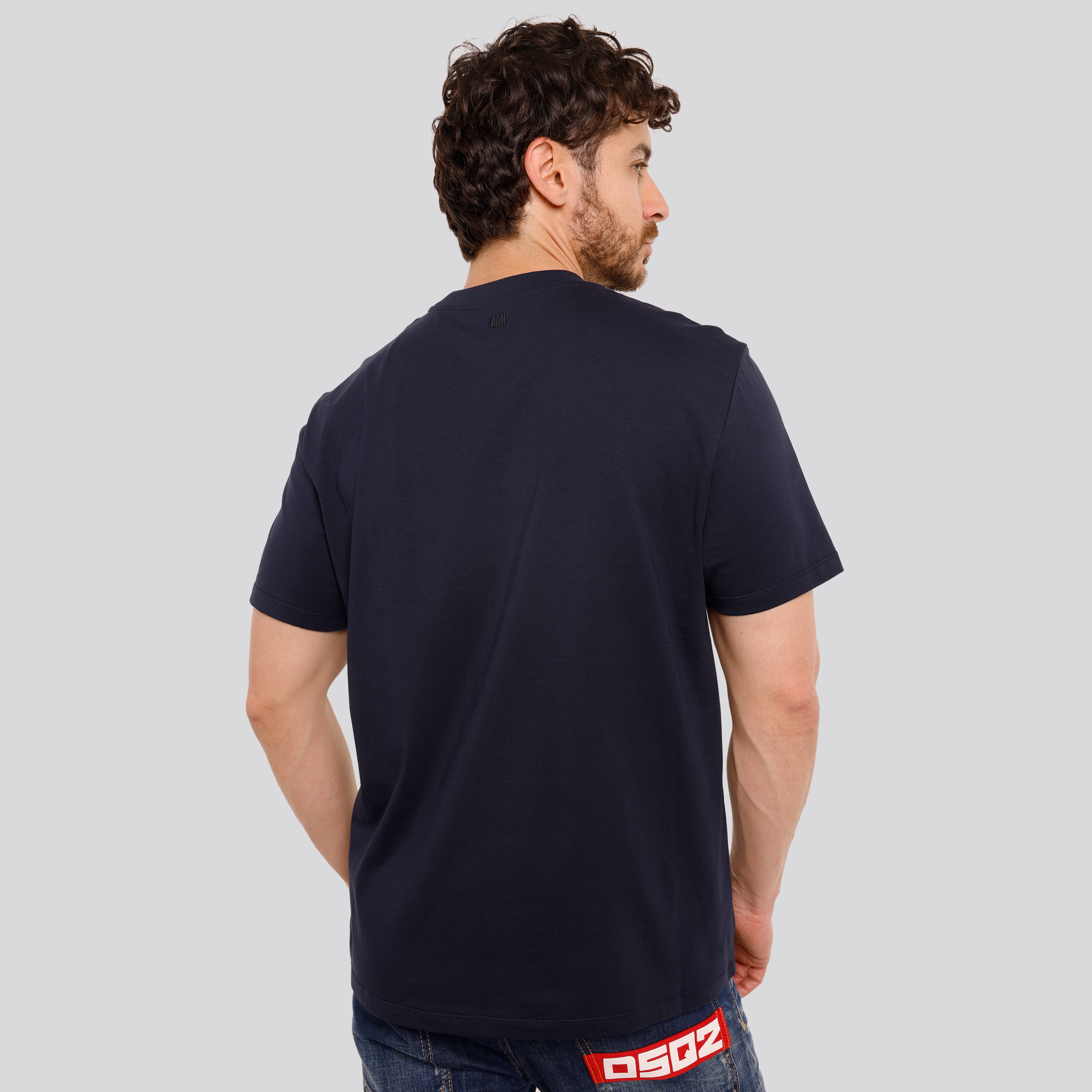 Camiseta Azul Ami Paris Coeur