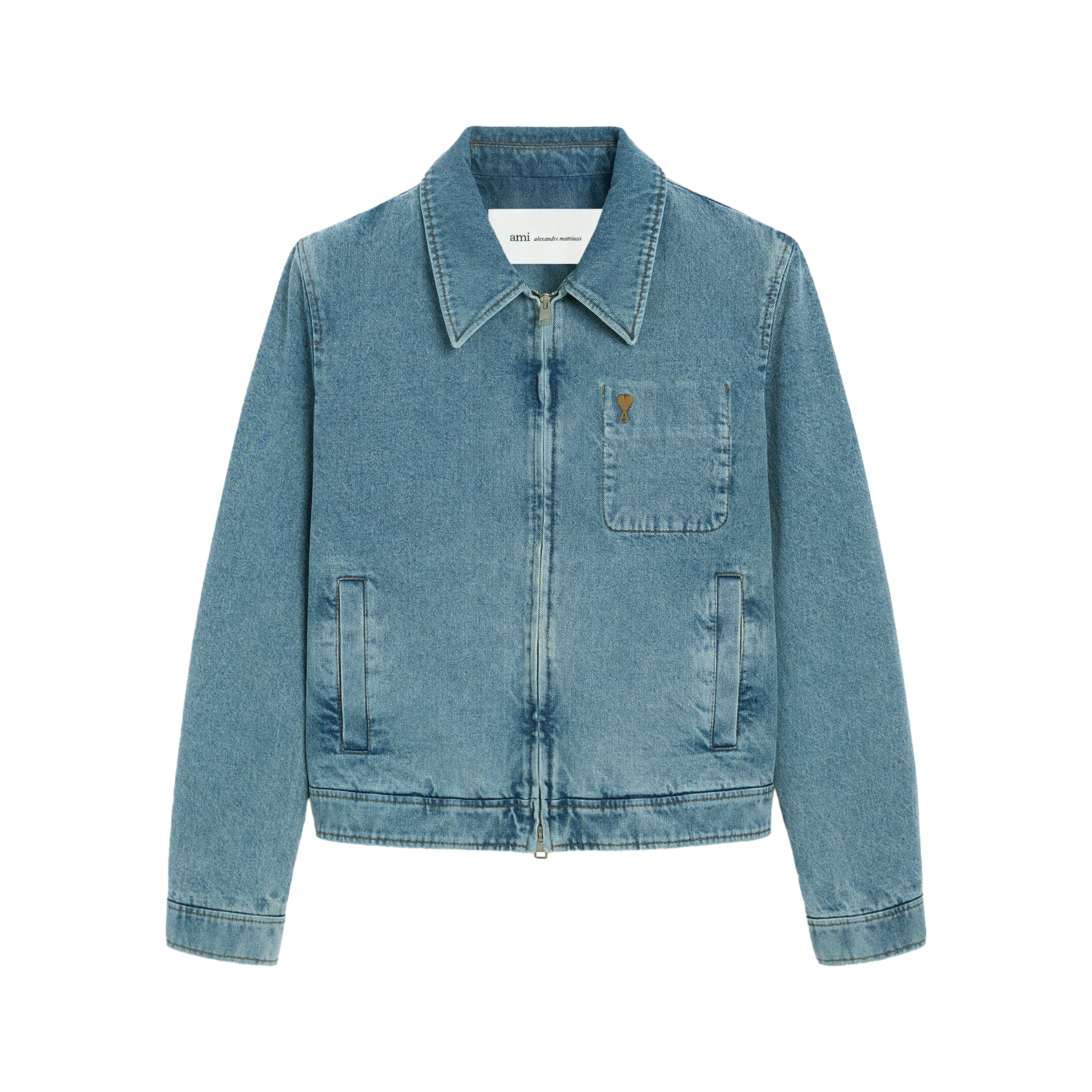 Chaqueta Denim Ami Paris Coeur Zipped